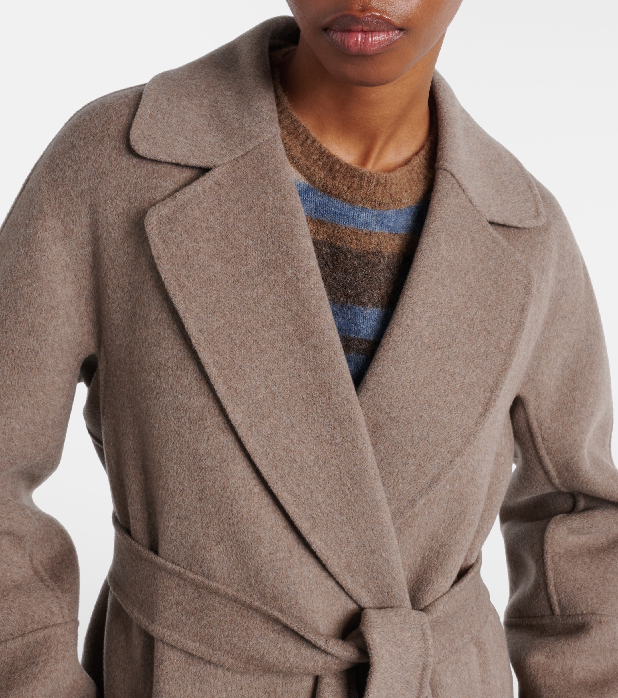 S Max Mara - Elisa virgin wool wrap coat | Plush