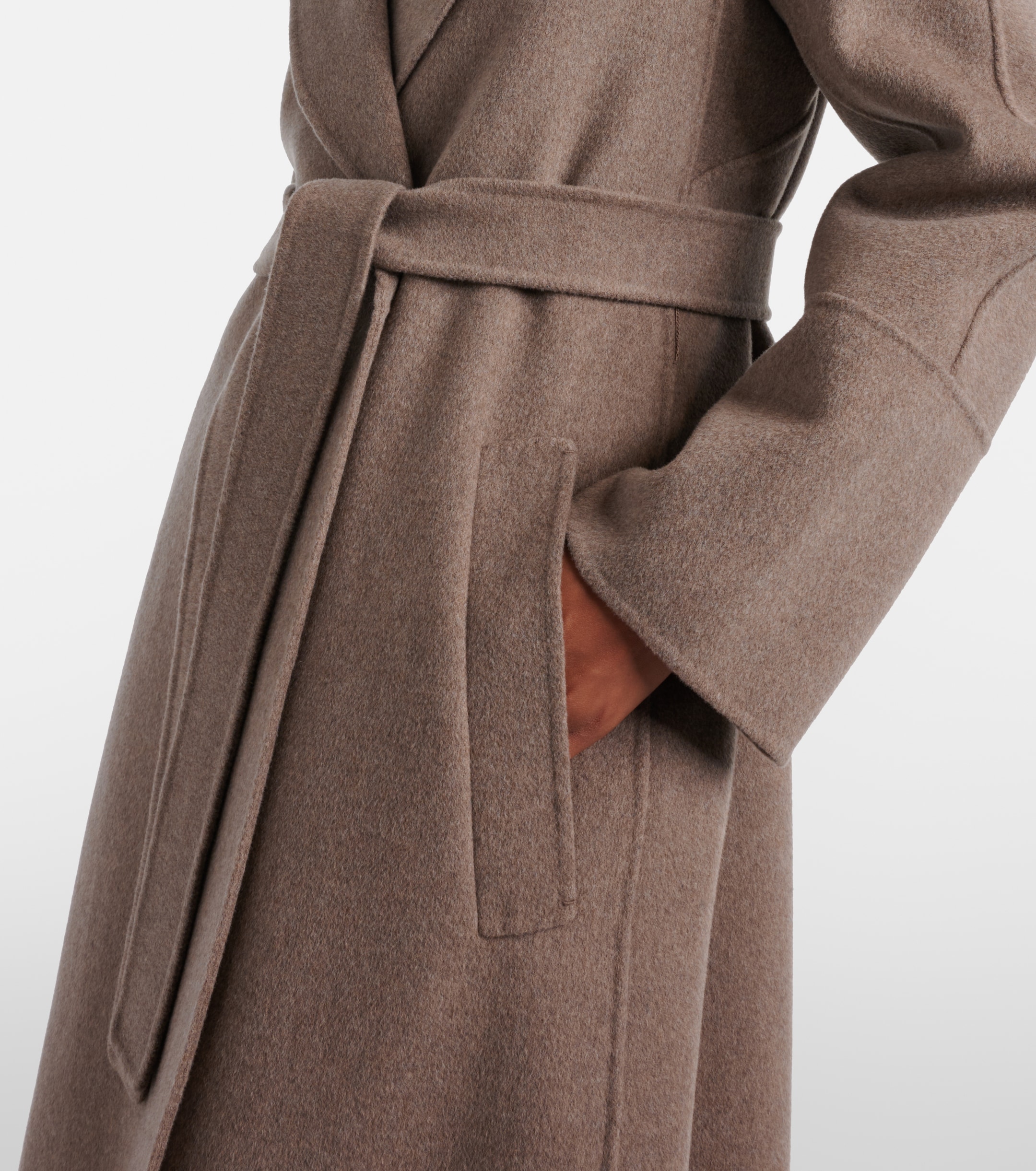 S Max Mara - Elisa virgin wool wrap coat | Plush