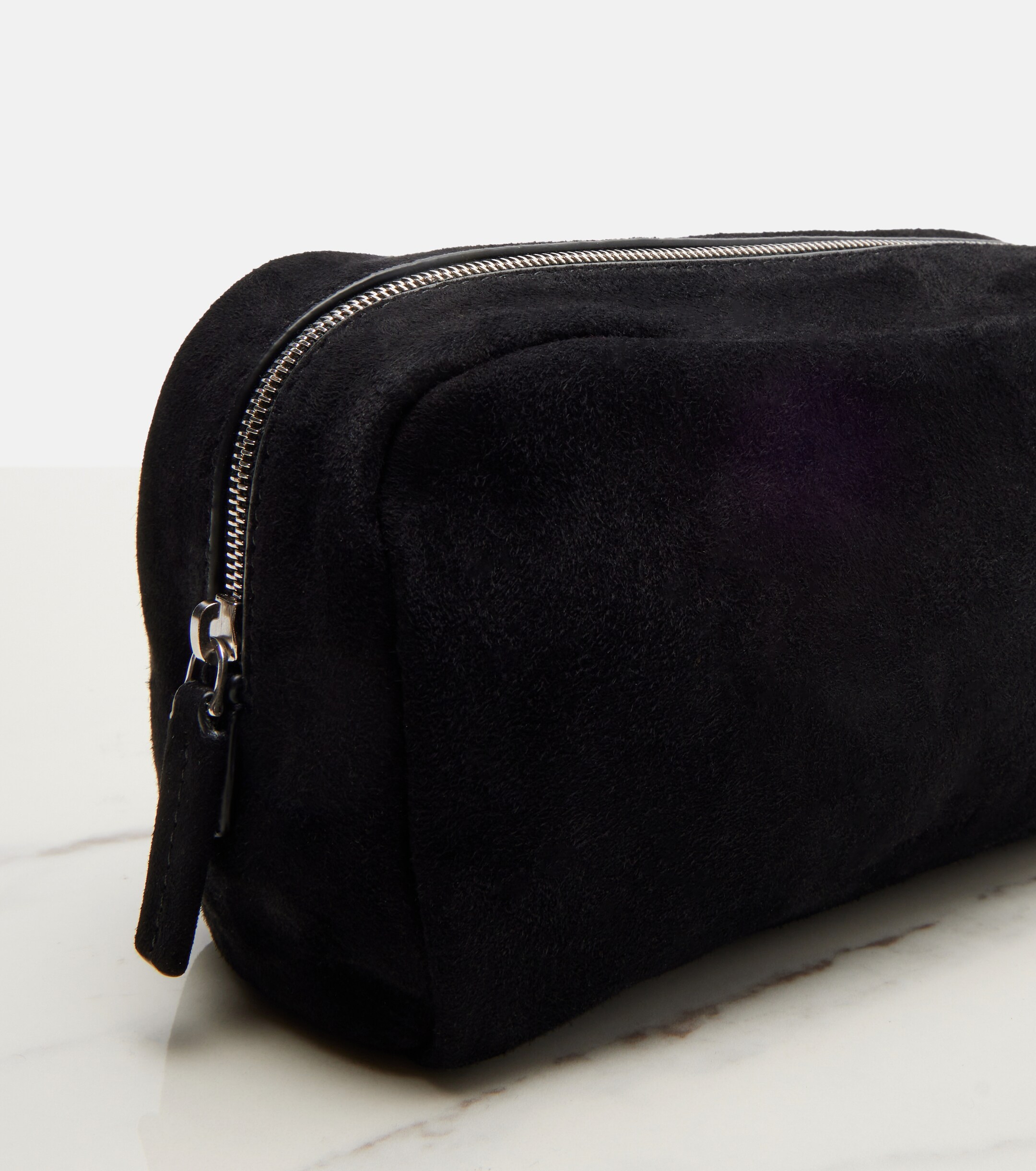 The Row Astra Small suede pouch