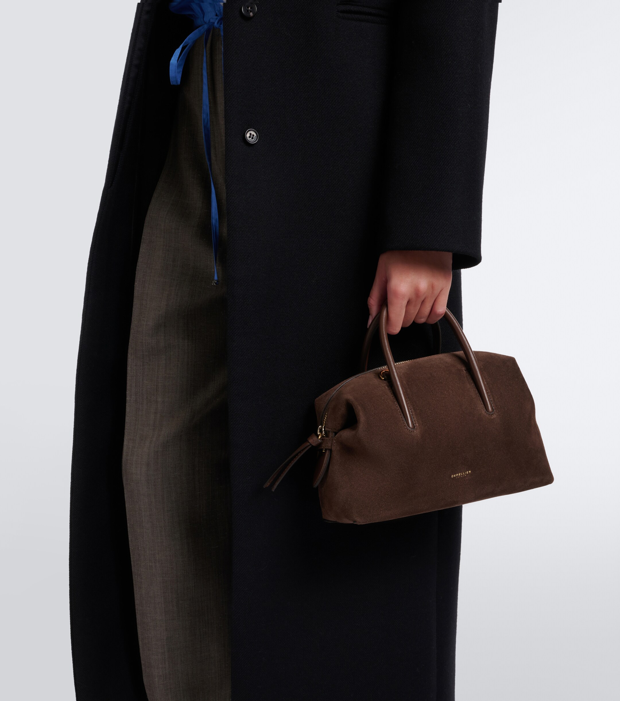 DeMellier DeMellier Stockholm Small suede top-handle bag