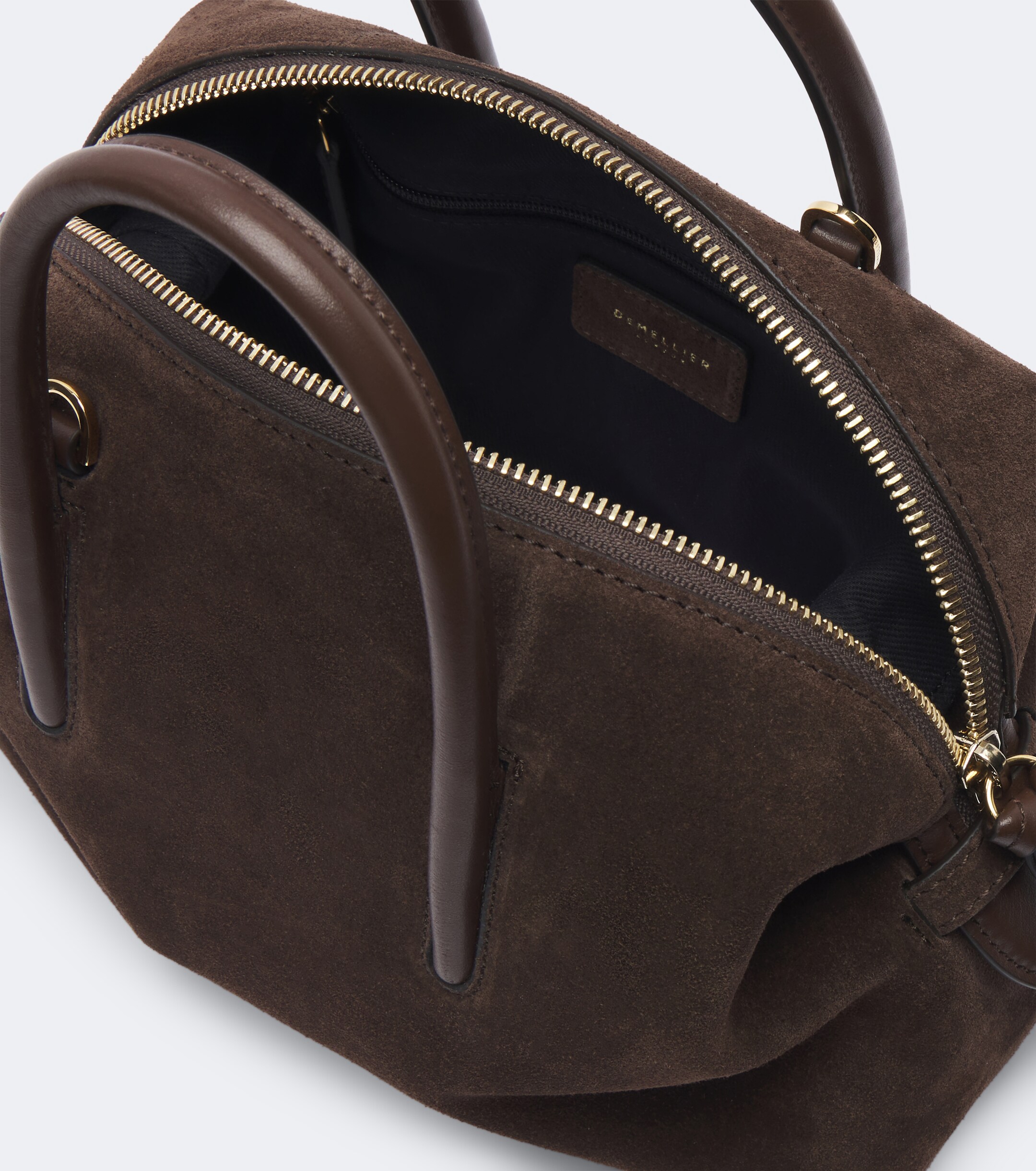 DeMellier DeMellier Stockholm Small suede top-handle bag