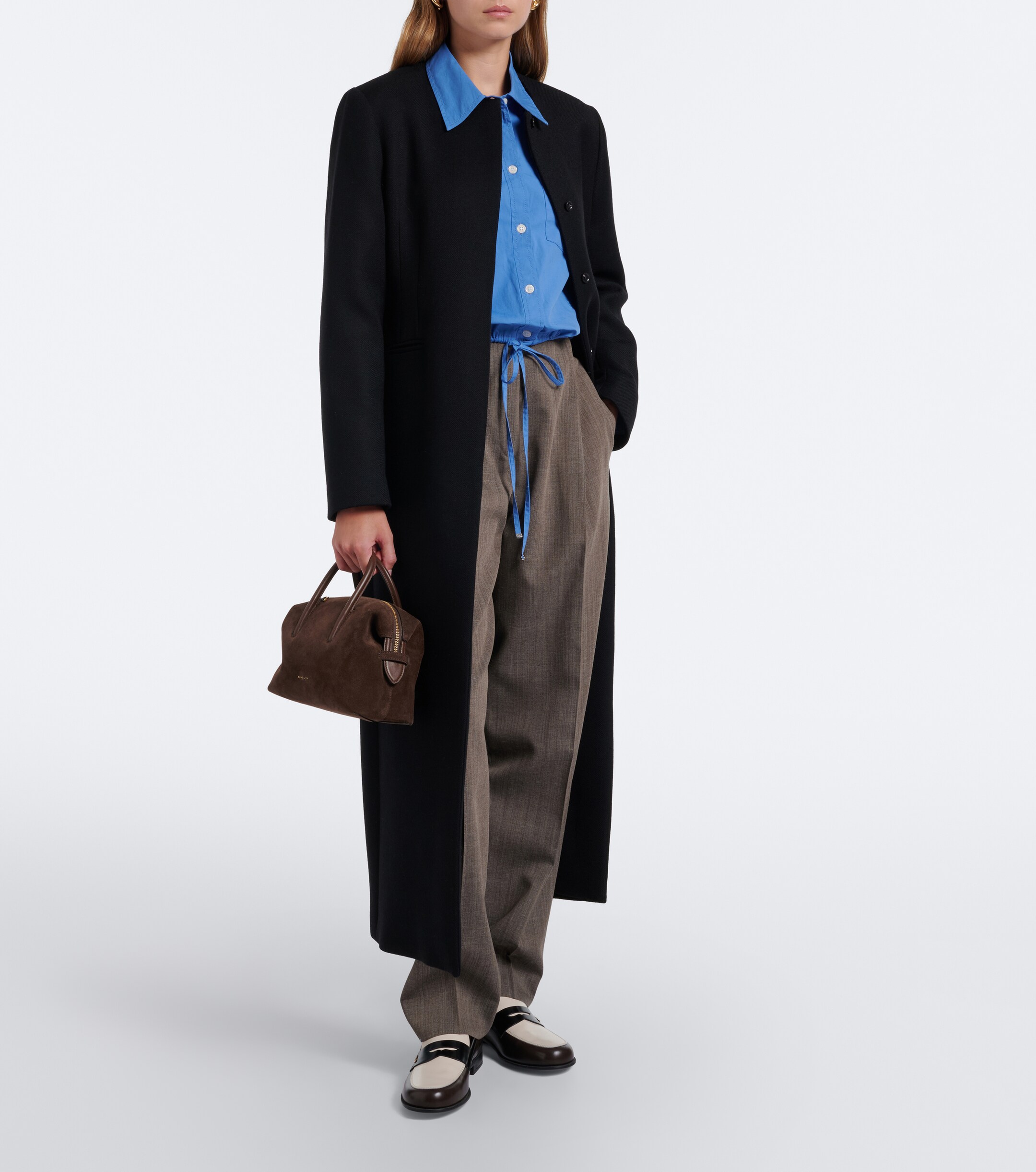 DeMellier DeMellier Stockholm Small suede top-handle bag