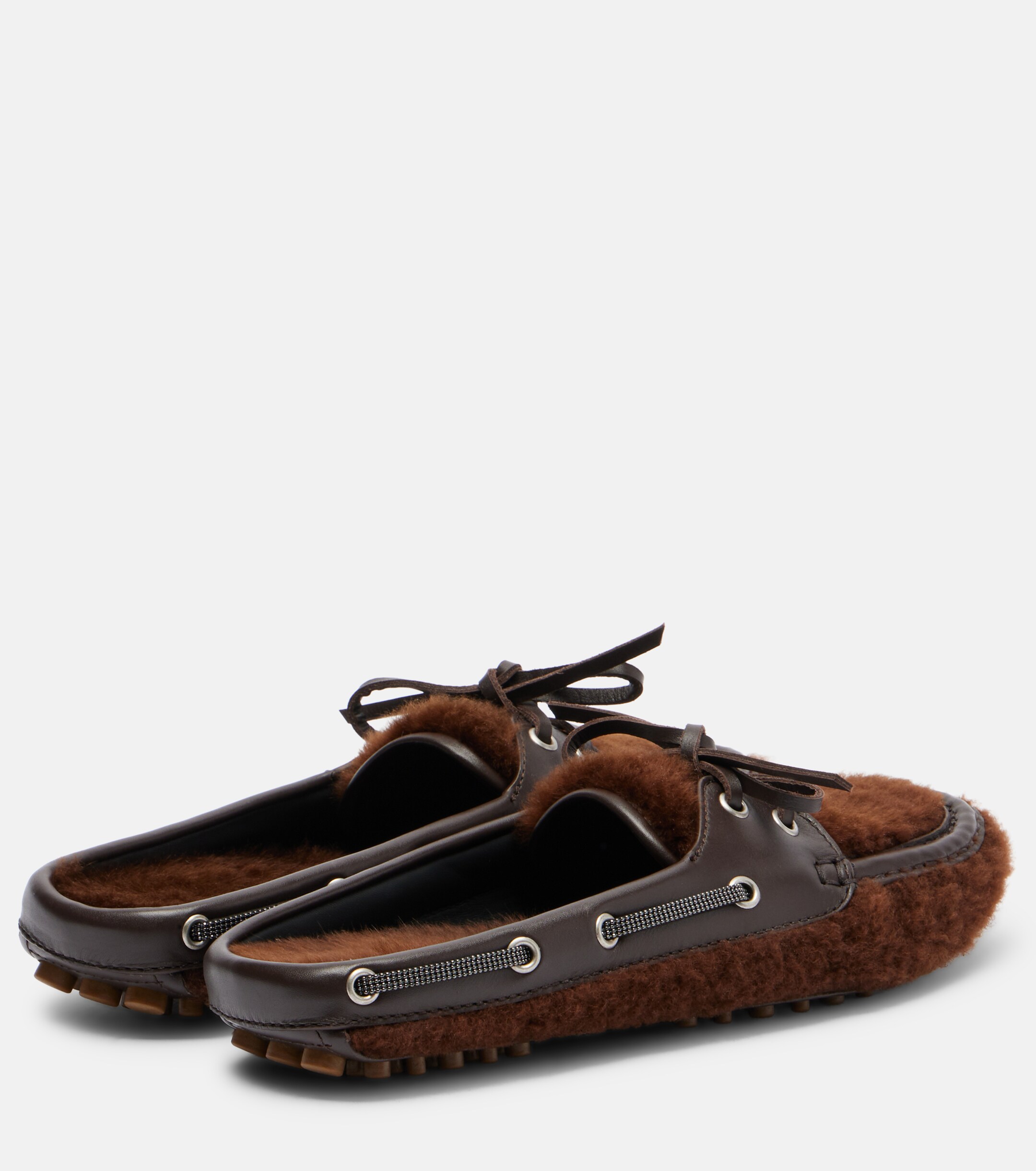 Brunello Cucinelli Brunello Cucinelli Monili shearling mules