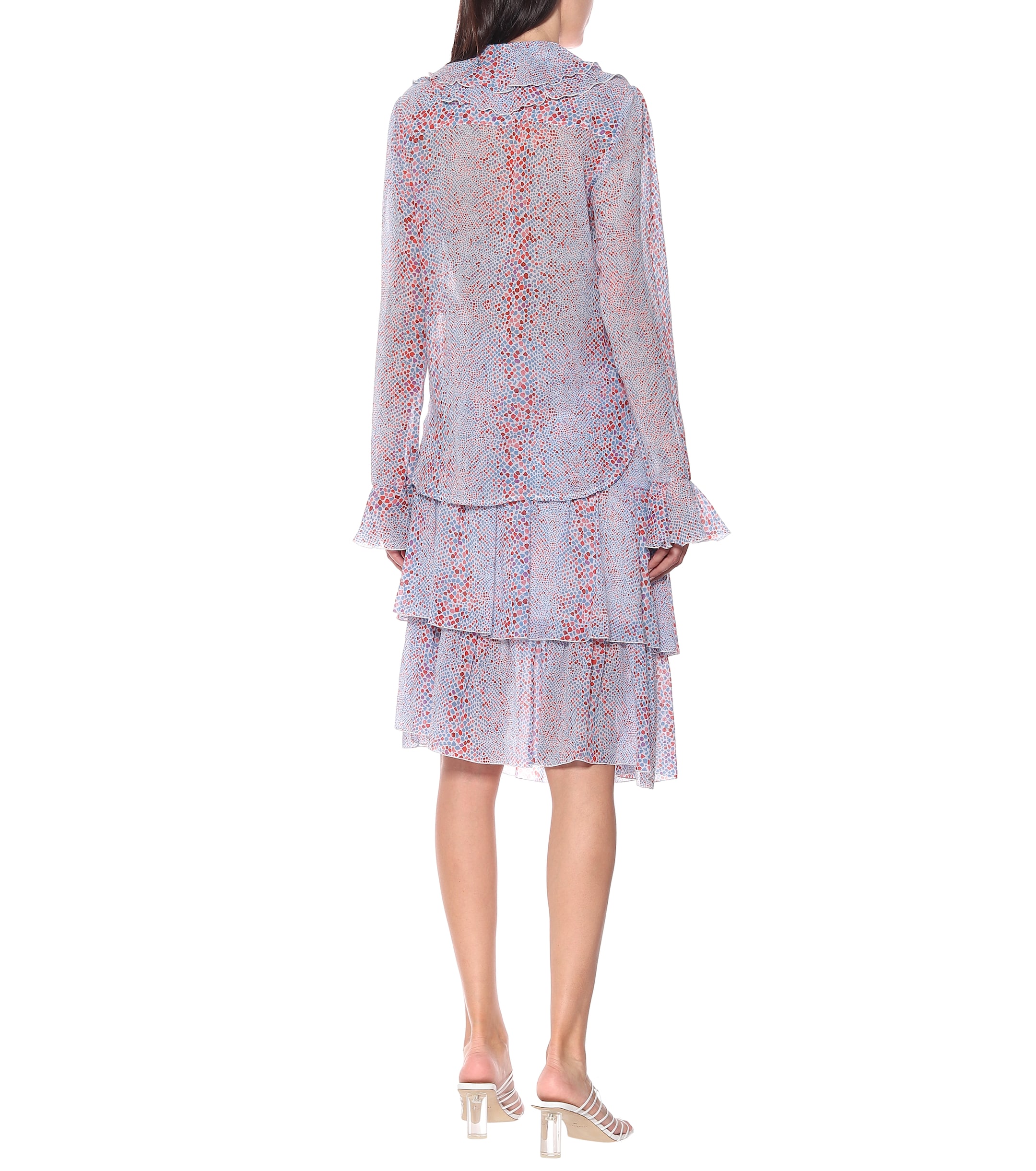 See By Chloé Printed cotton and silk midi skirt