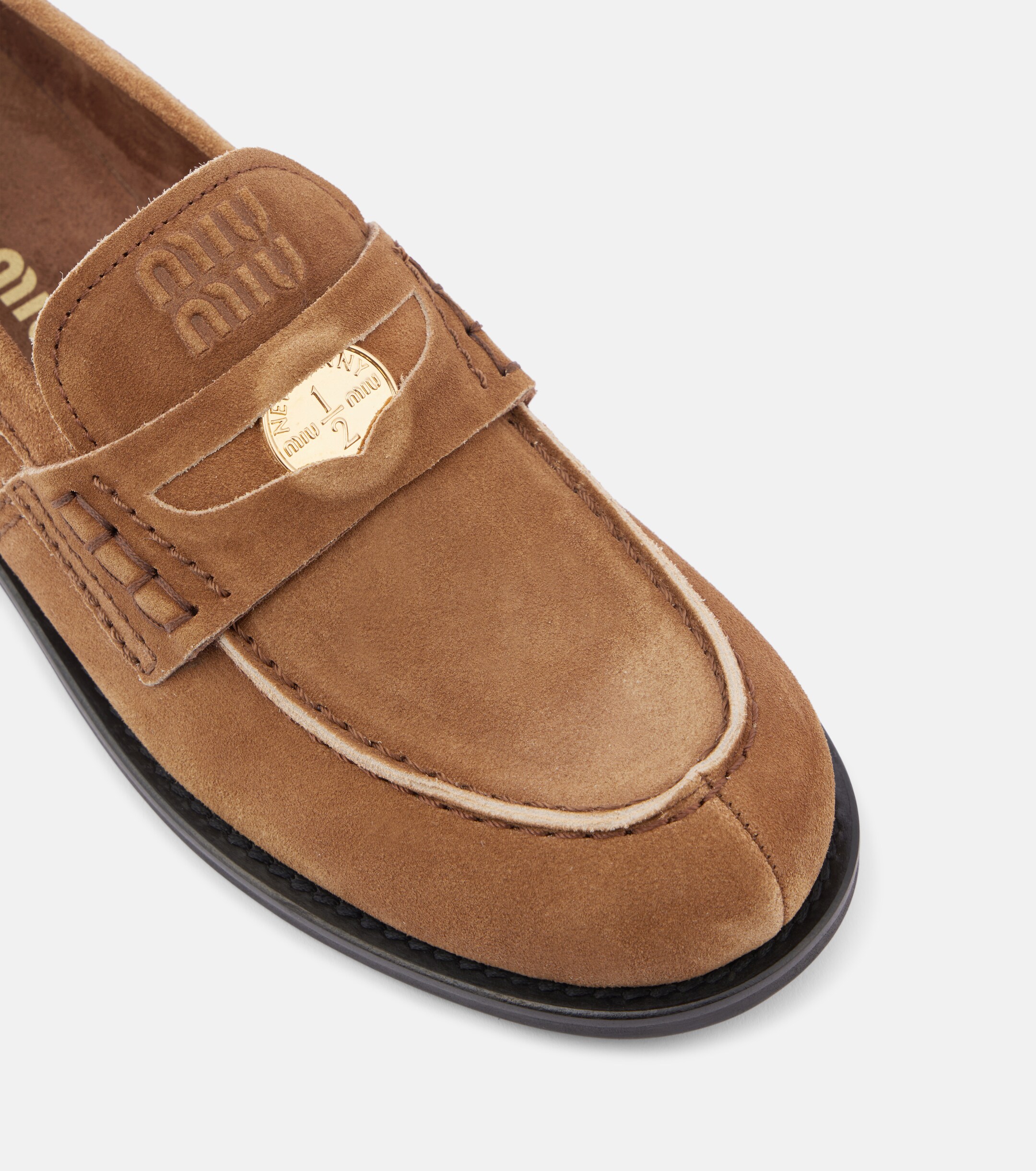 Miu Miu Suede penny loafers thumbnail
