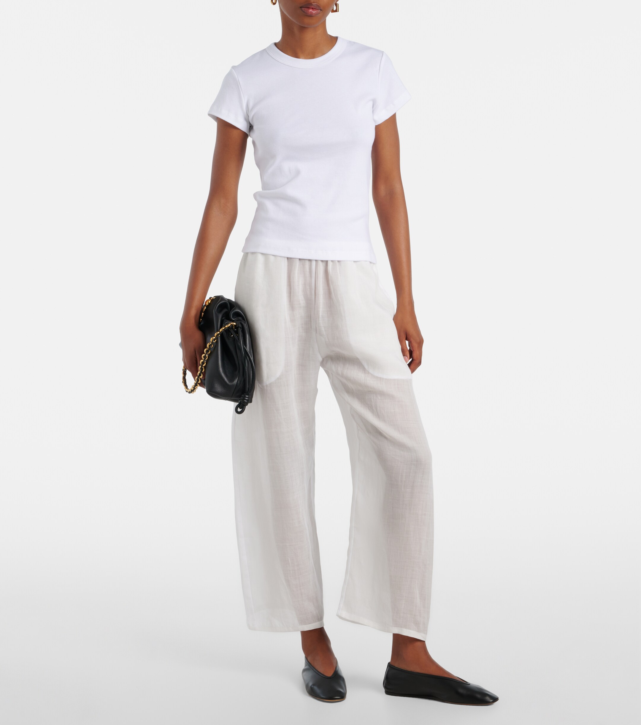 LESET Nando ribbed-knit cotton T-shirt