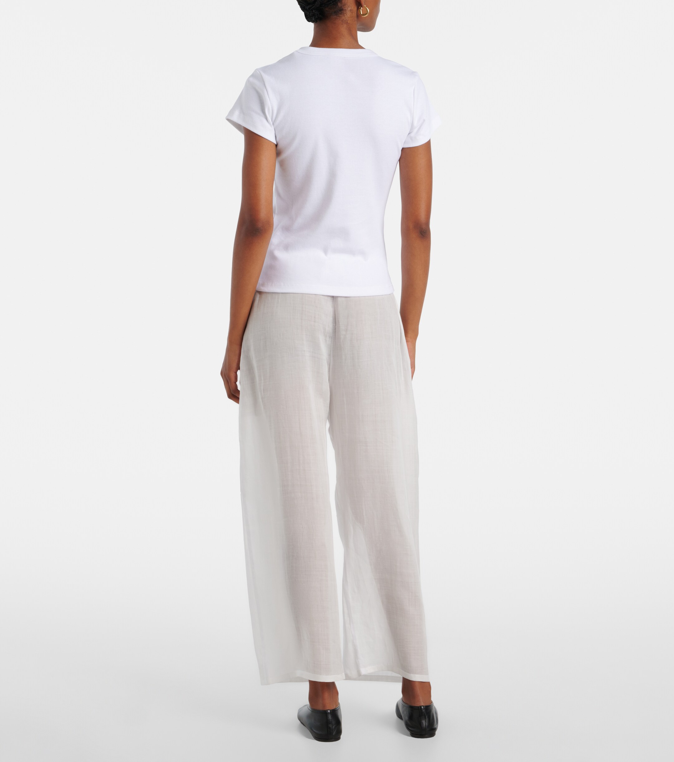 LESET Nando ribbed-knit cotton T-shirt thumbnail