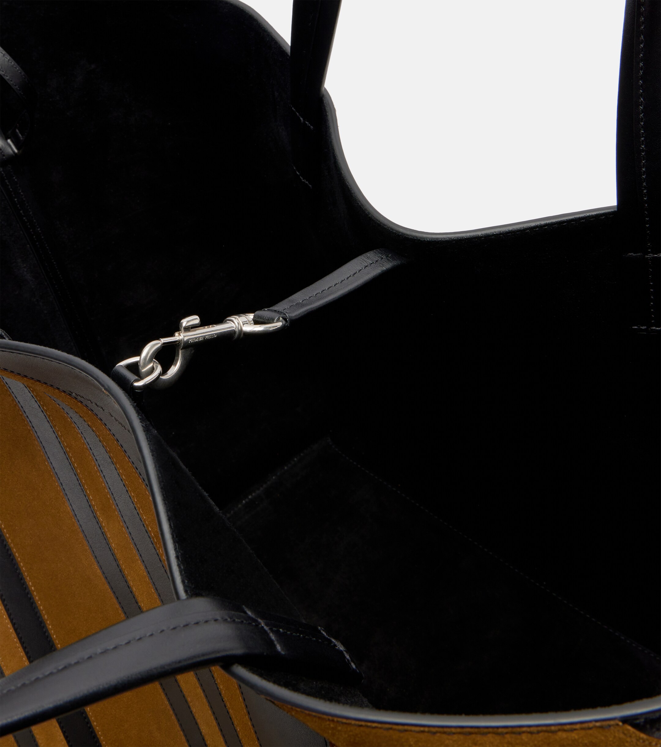 PHOEBE PHILO Basket Cabas leather and suede tote bag thumbnail