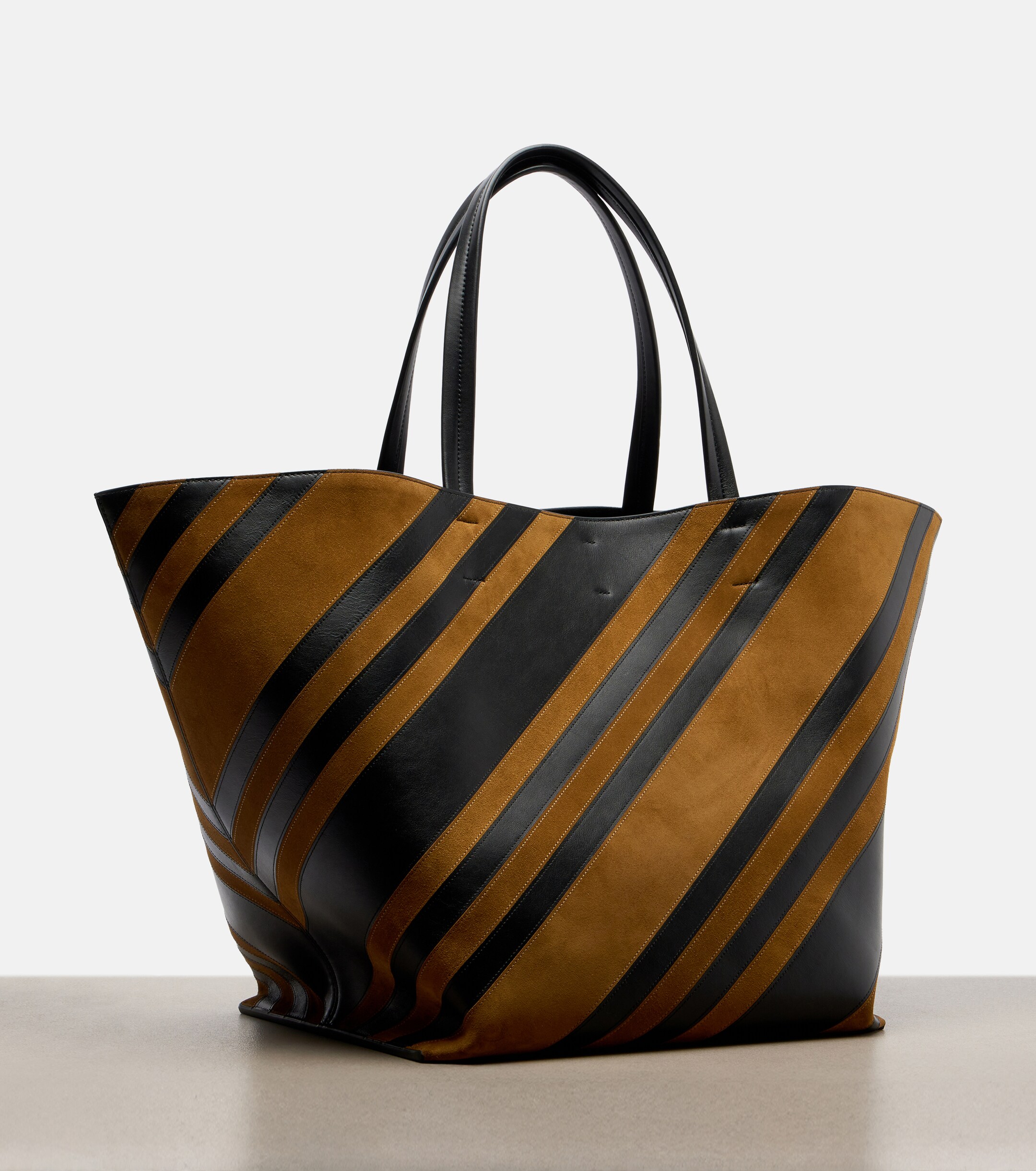 PHOEBE PHILO Basket Cabas leather and suede tote bag thumbnail