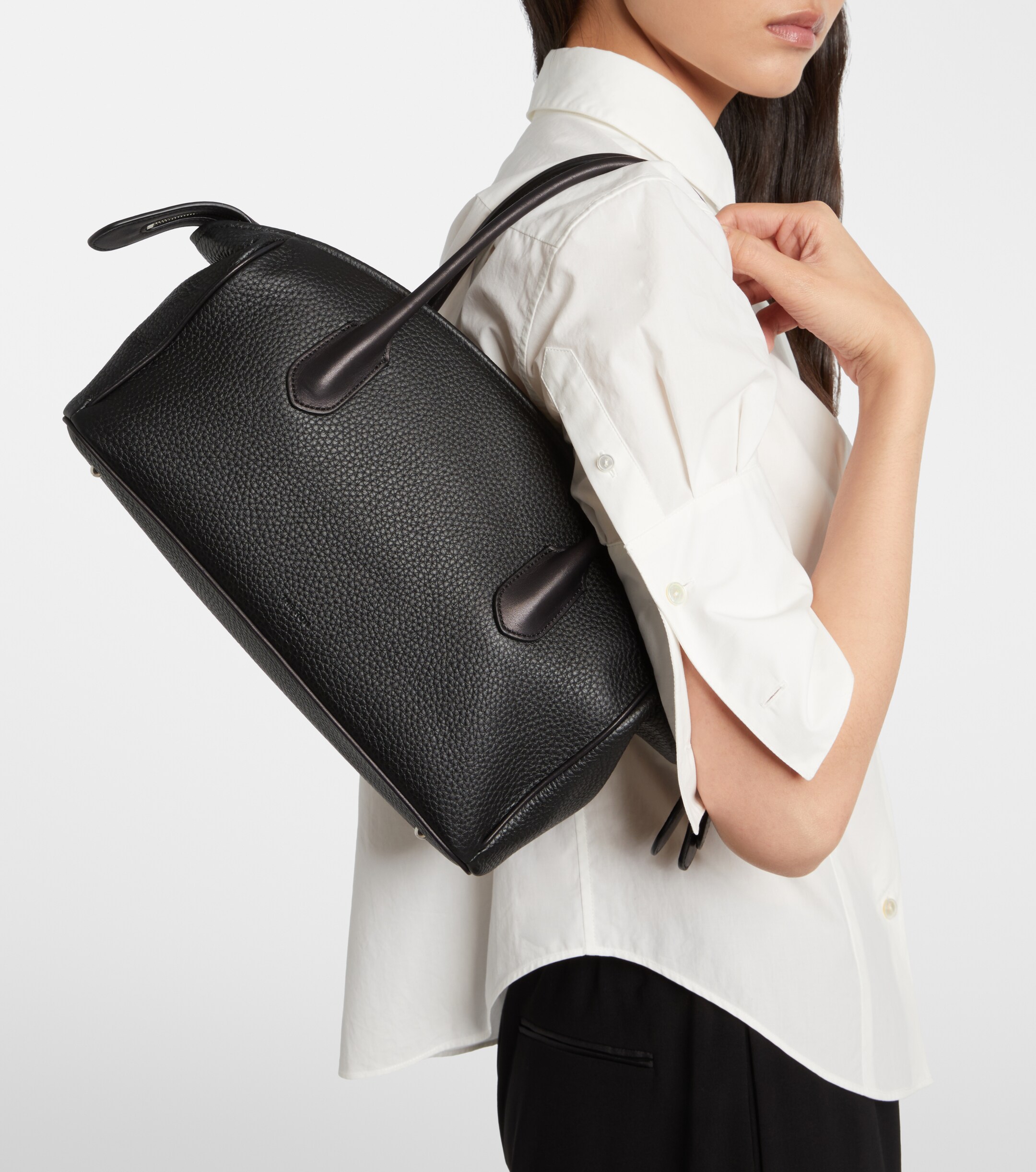 The Row E/W India Large leather tote bag