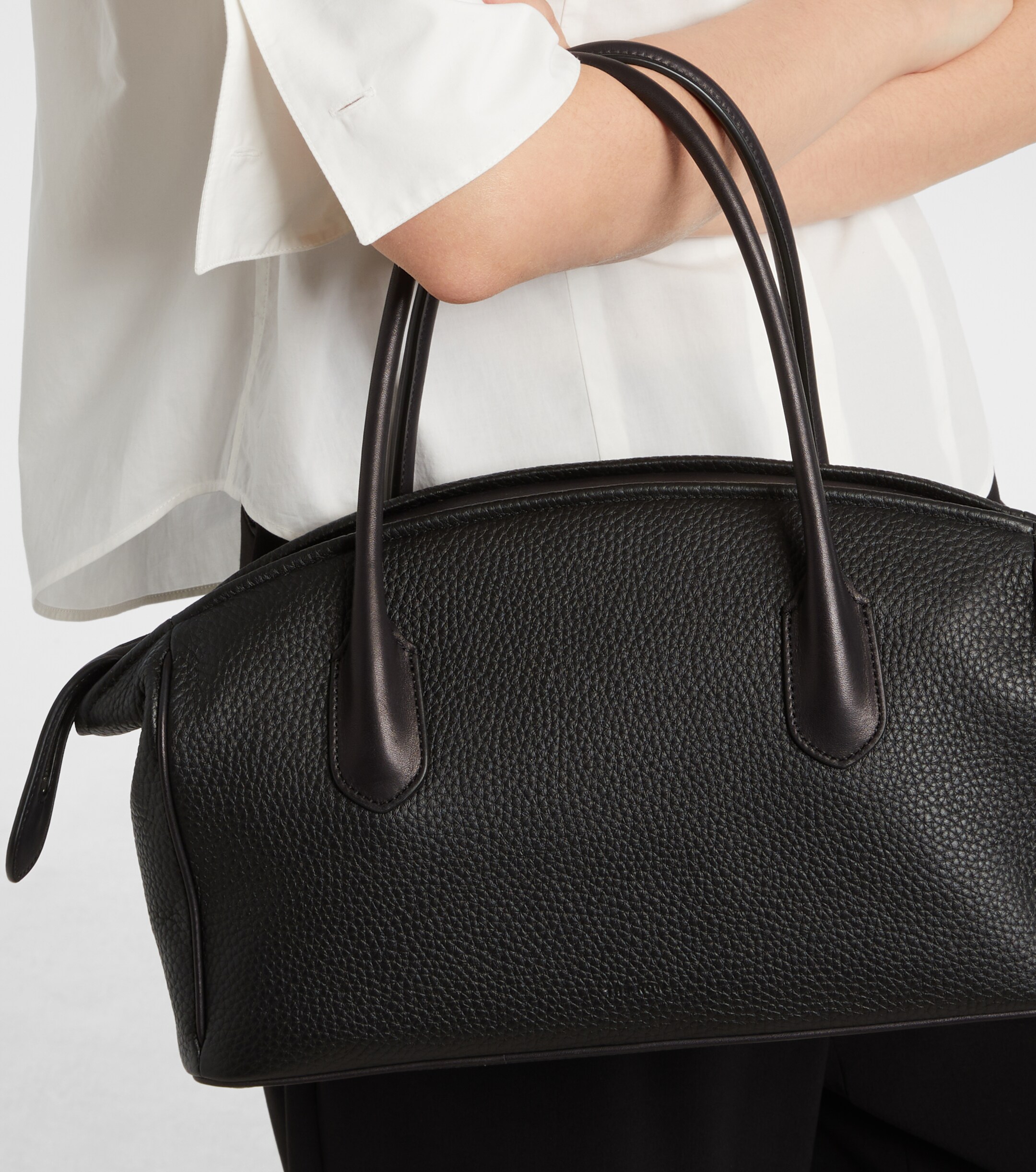 The Row E/W India Large leather tote bag