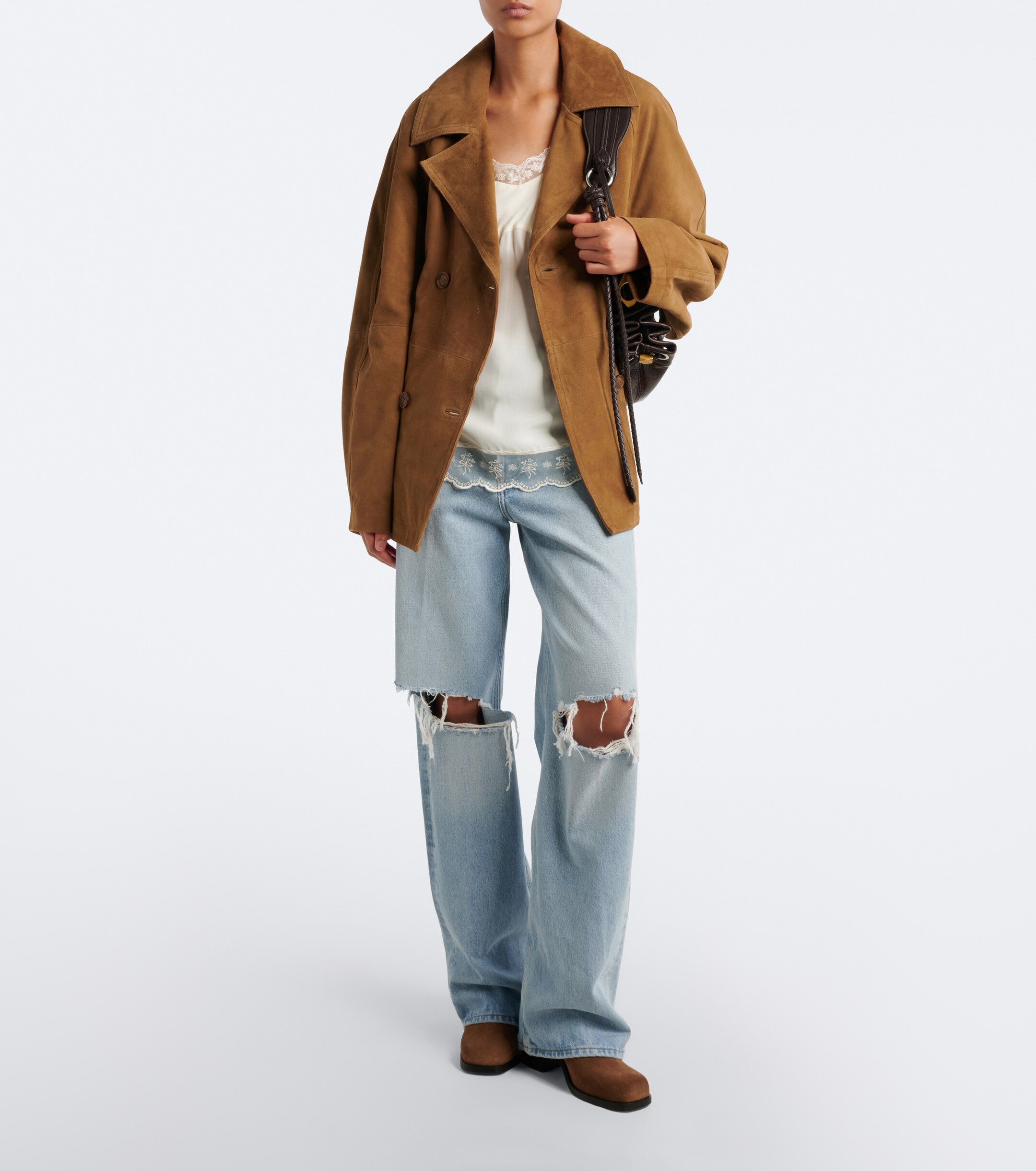 Staud Staud Brooklyn suede ankle boots