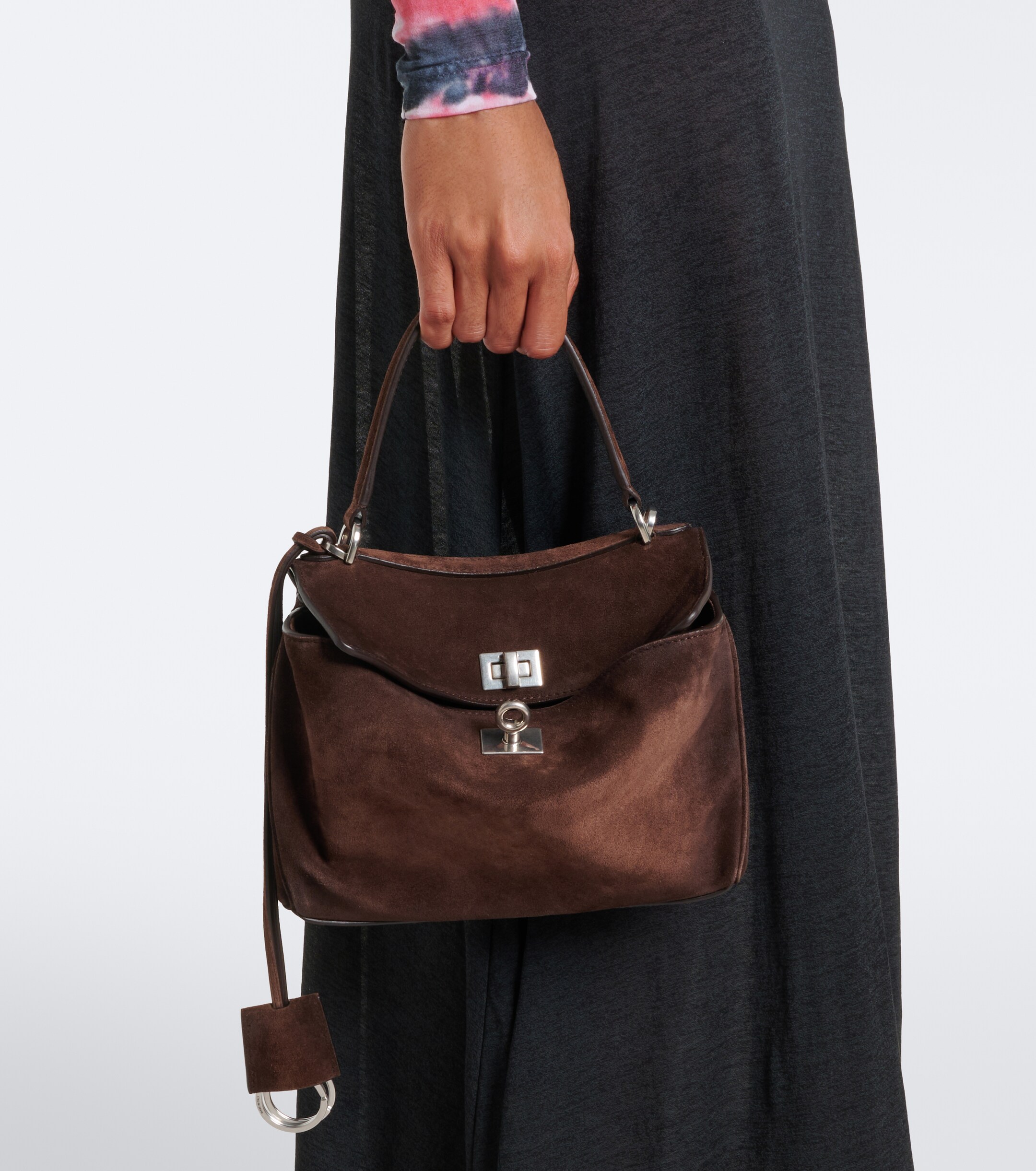 Balenciaga Rodeo Mini suede top-handle bag