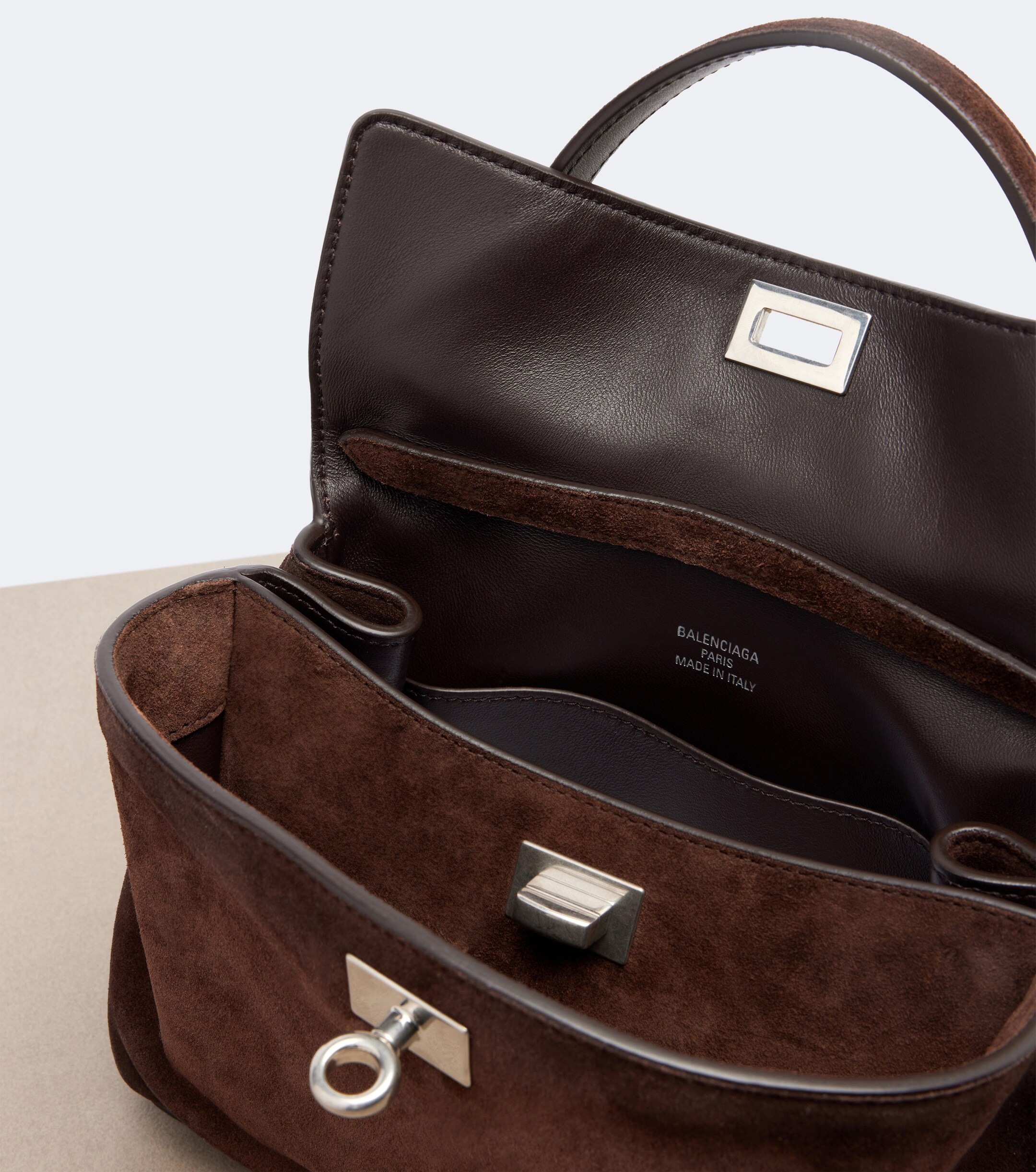 Balenciaga Rodeo Mini suede top-handle bag