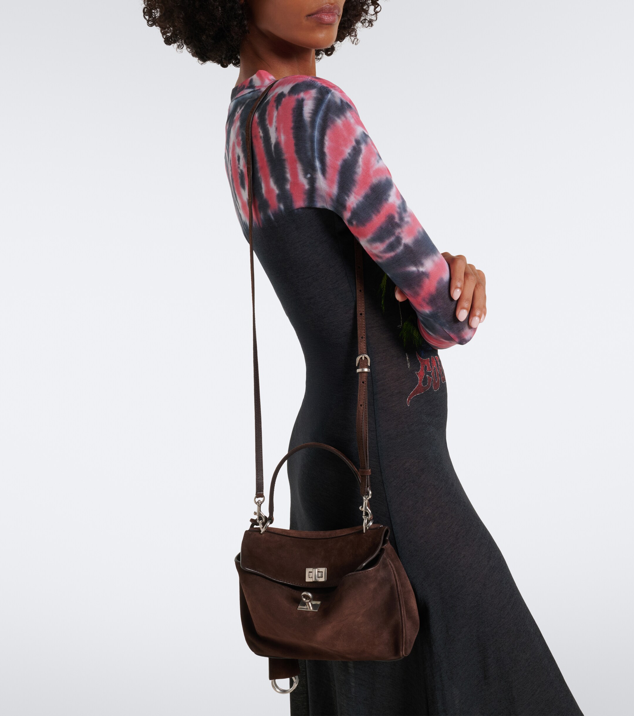 Balenciaga Rodeo Mini suede top-handle bag