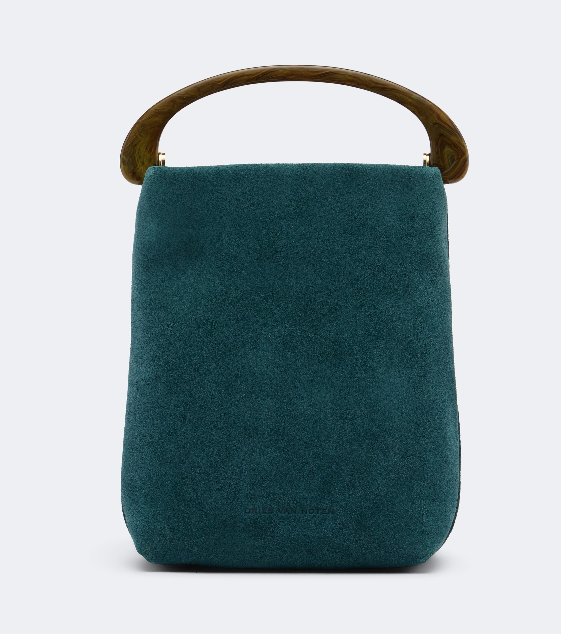 Dries Van Noten Crisp Mini suede top-handle bag
