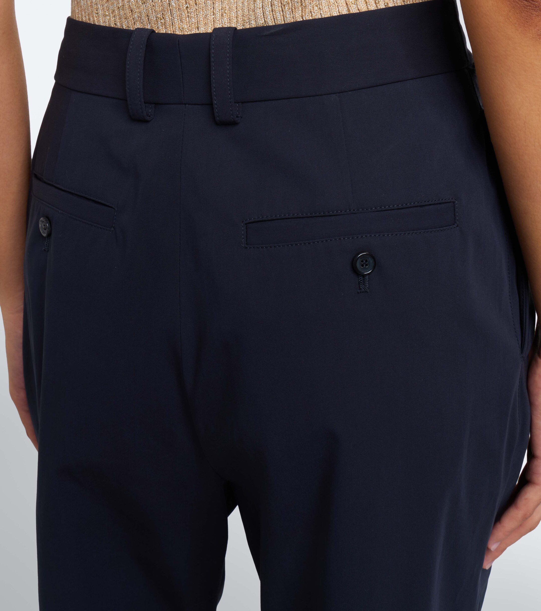 Jw Anderson JW Anderson Twist draped cotton wide-leg pants