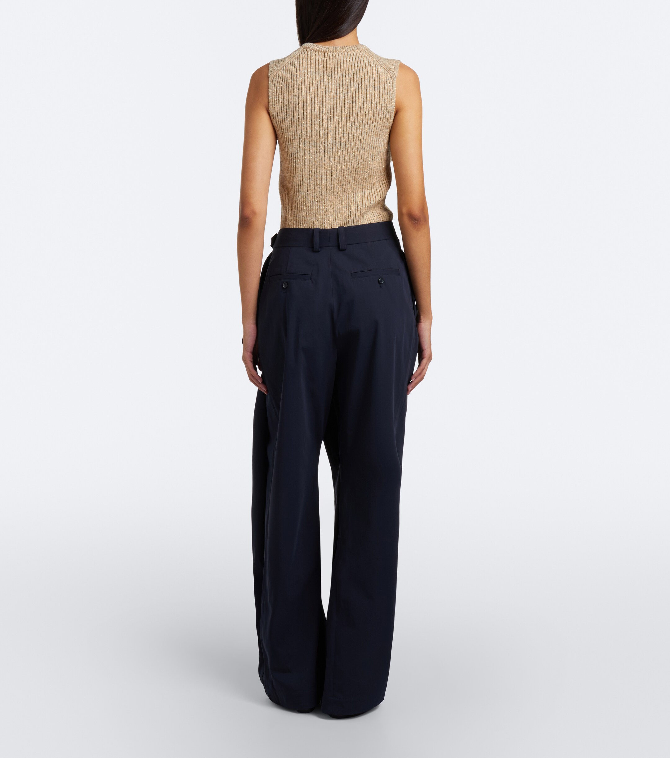 Jw Anderson JW Anderson Twist draped cotton wide-leg pants