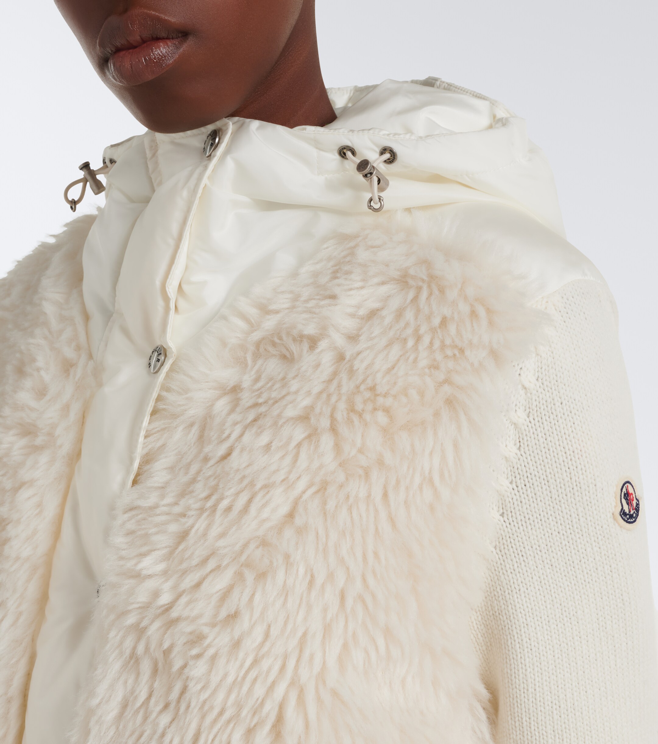 Moncler Moncler Wool and cashmere down padded cardigan