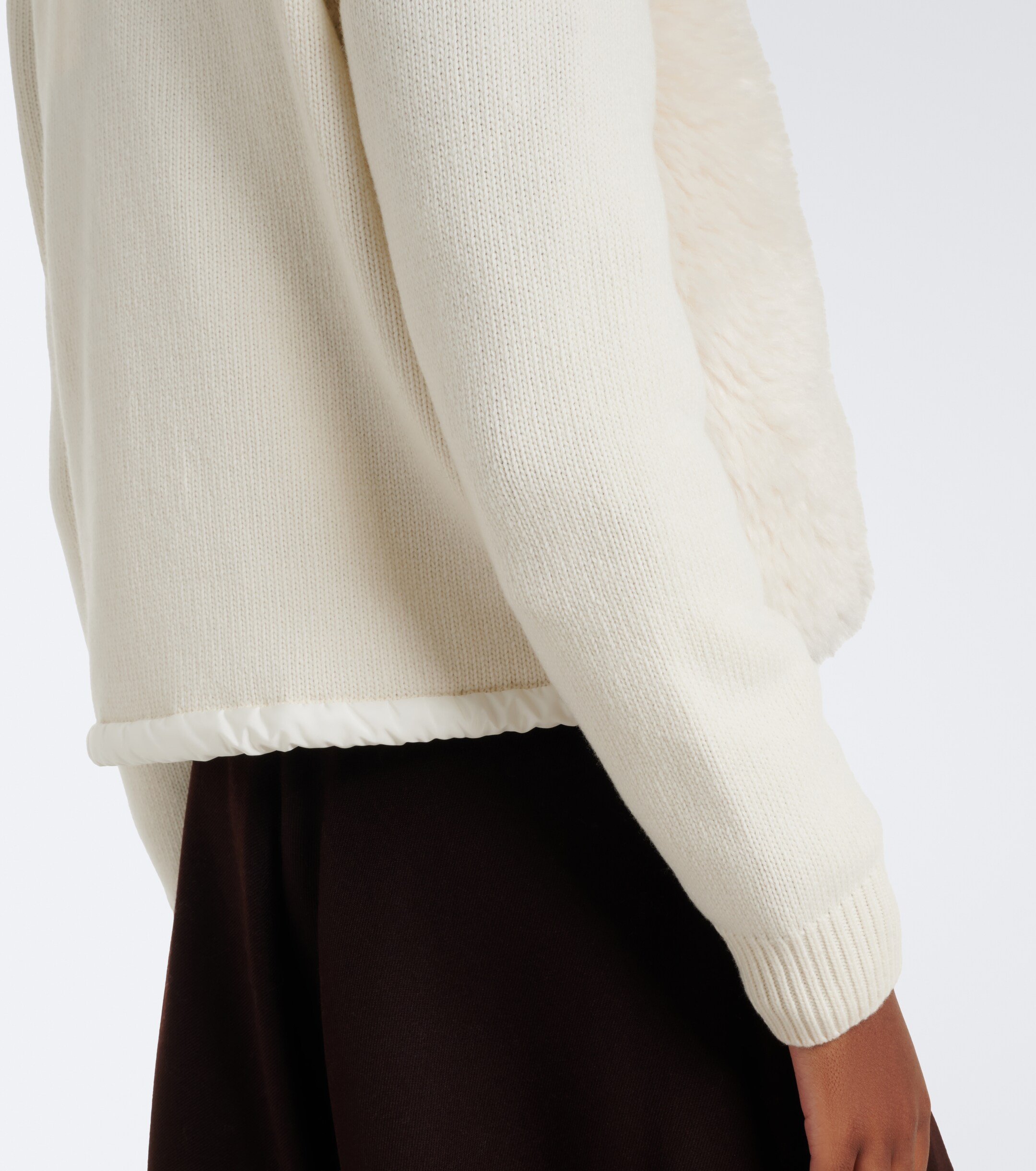 Moncler Moncler Wool and cashmere down padded cardigan