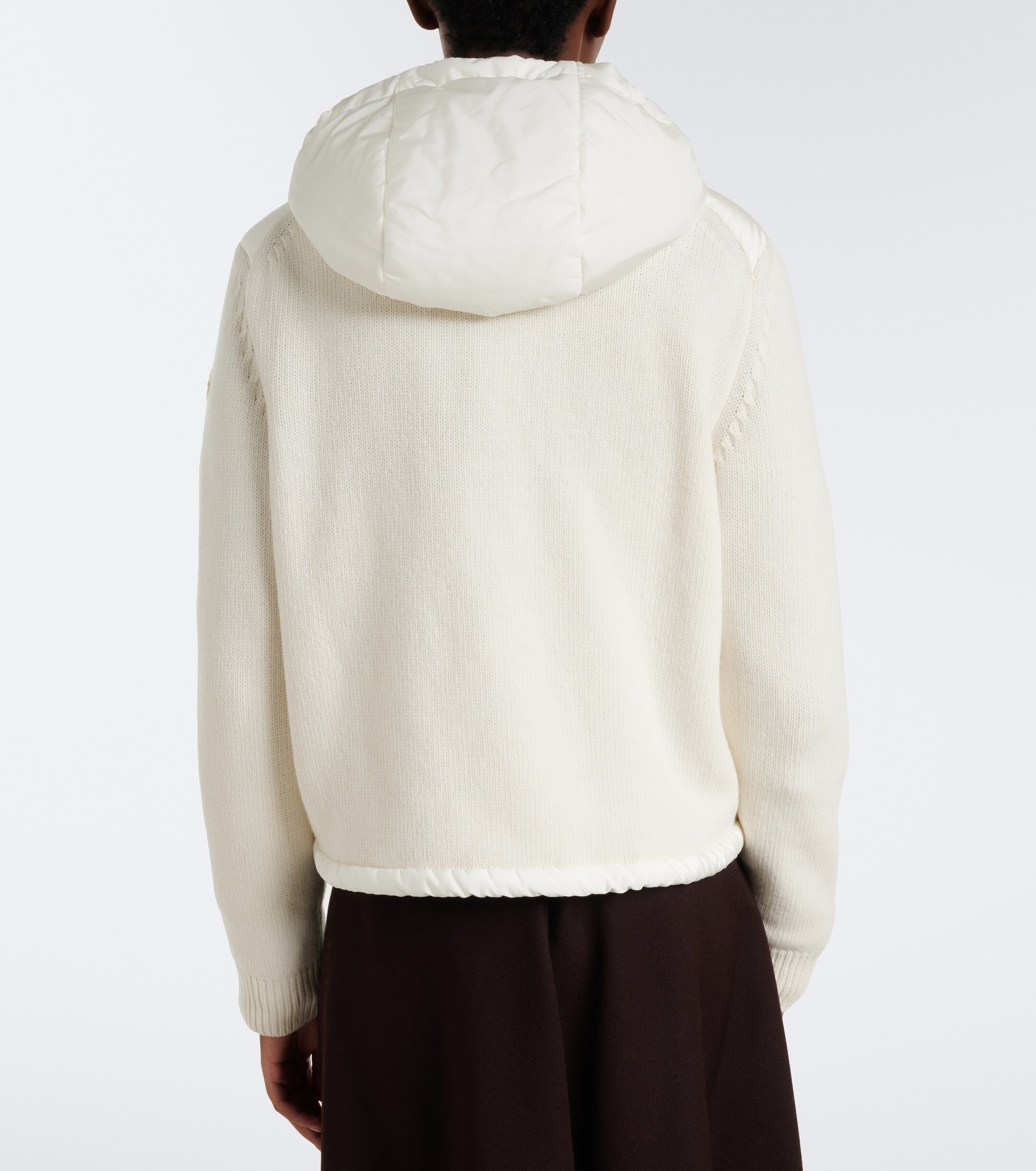 Moncler Moncler Wool and cashmere down padded cardigan
