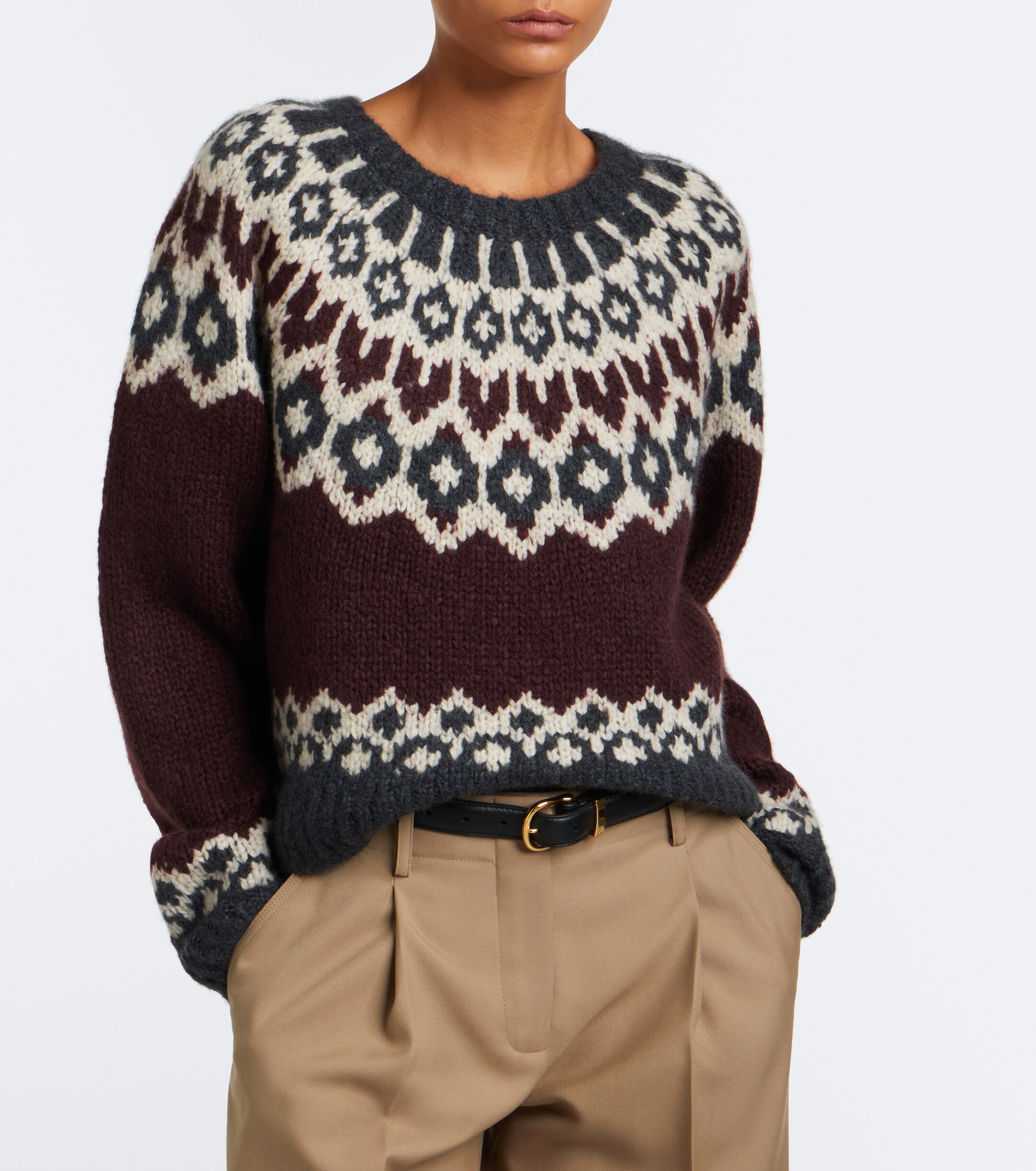 Nili Lotan Nili Lotan Isaline Fair Isle cashmere and silk sweater