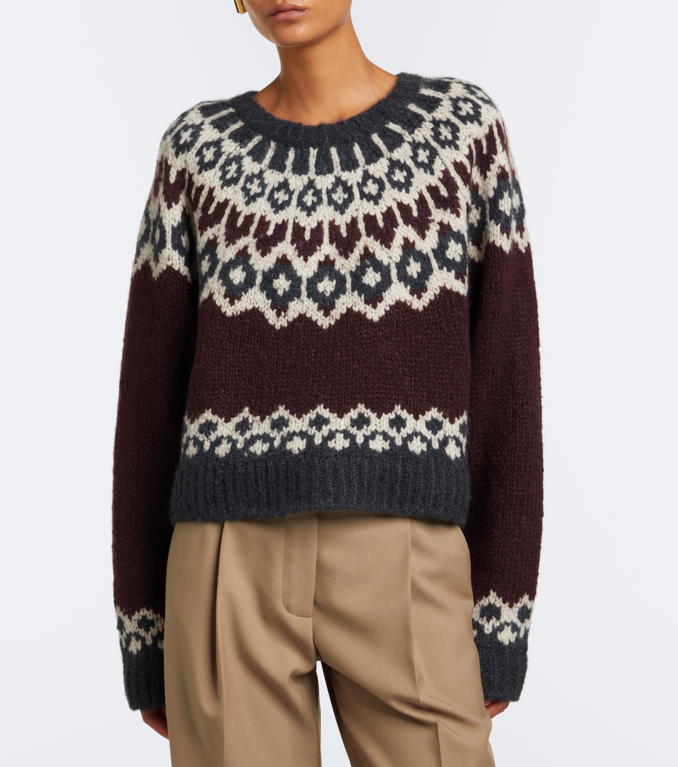 Nili Lotan Nili Lotan Isaline Fair Isle cashmere and silk sweater