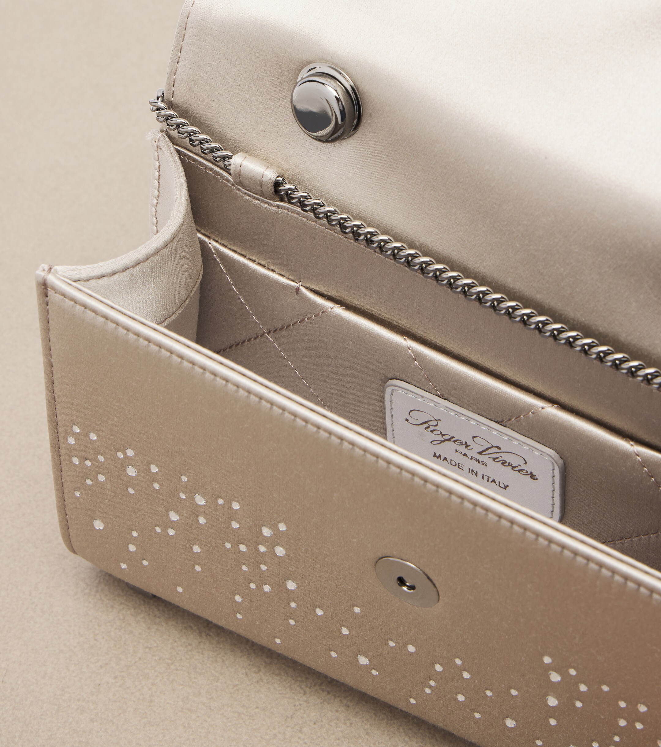 ROGER VIVIER Roger Vivier Envelope embellished satin top-handle bag