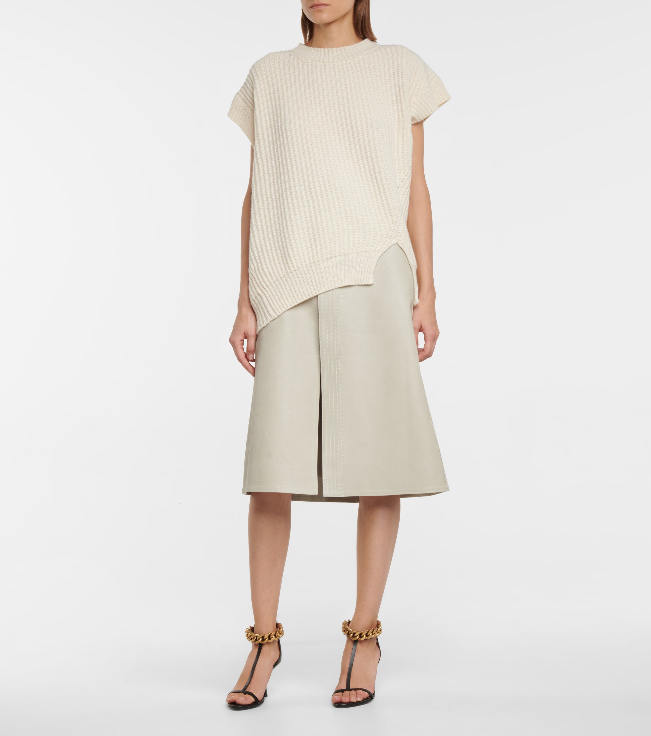 Stella McCartney Cashmere-blend ribbed-knit top