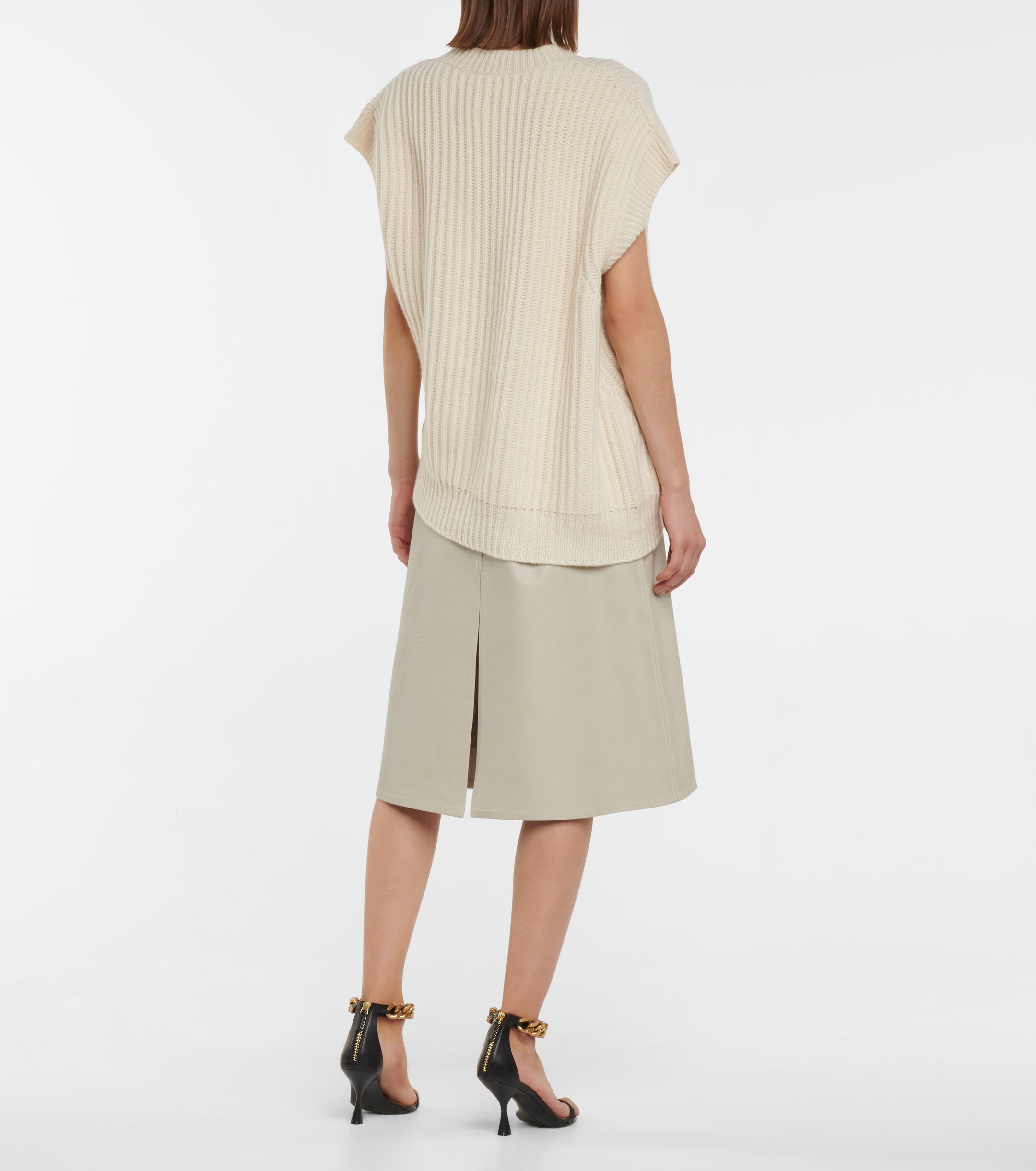 Stella McCartney Cashmere-blend ribbed-knit top