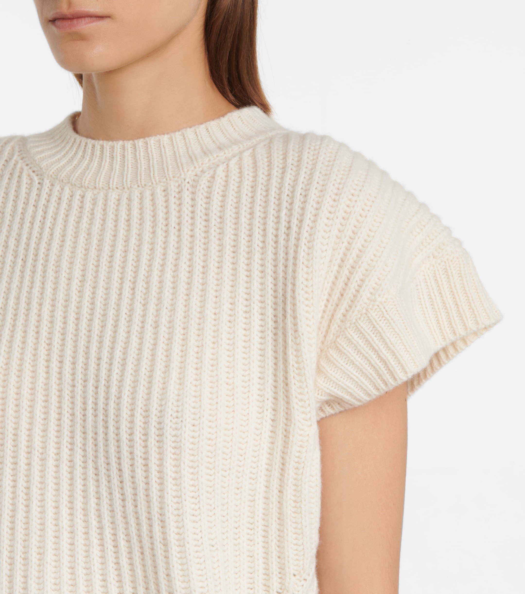 Stella McCartney Cashmere-blend ribbed-knit top