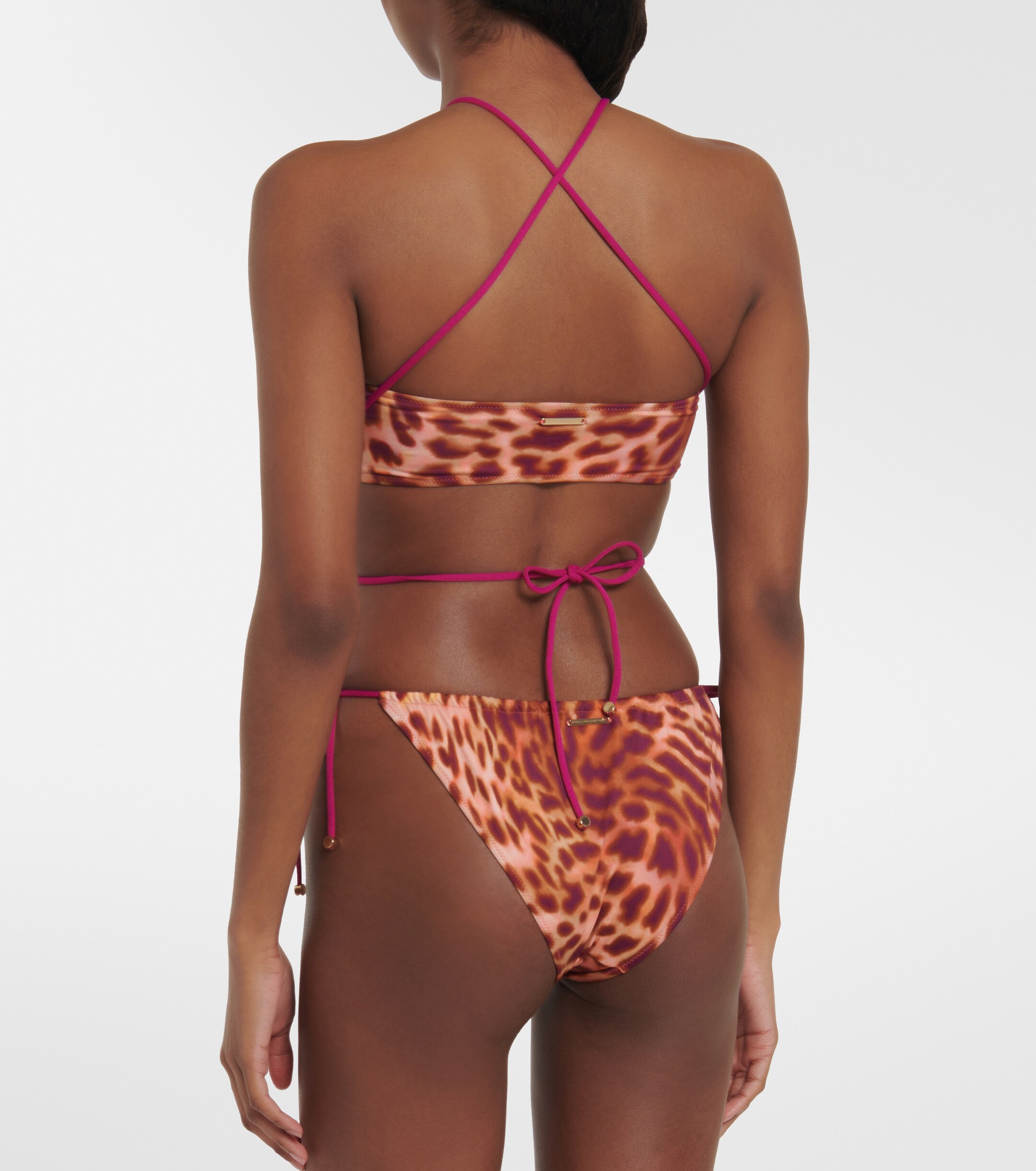 Stella McCartney Leopard-print bandeau bikini top