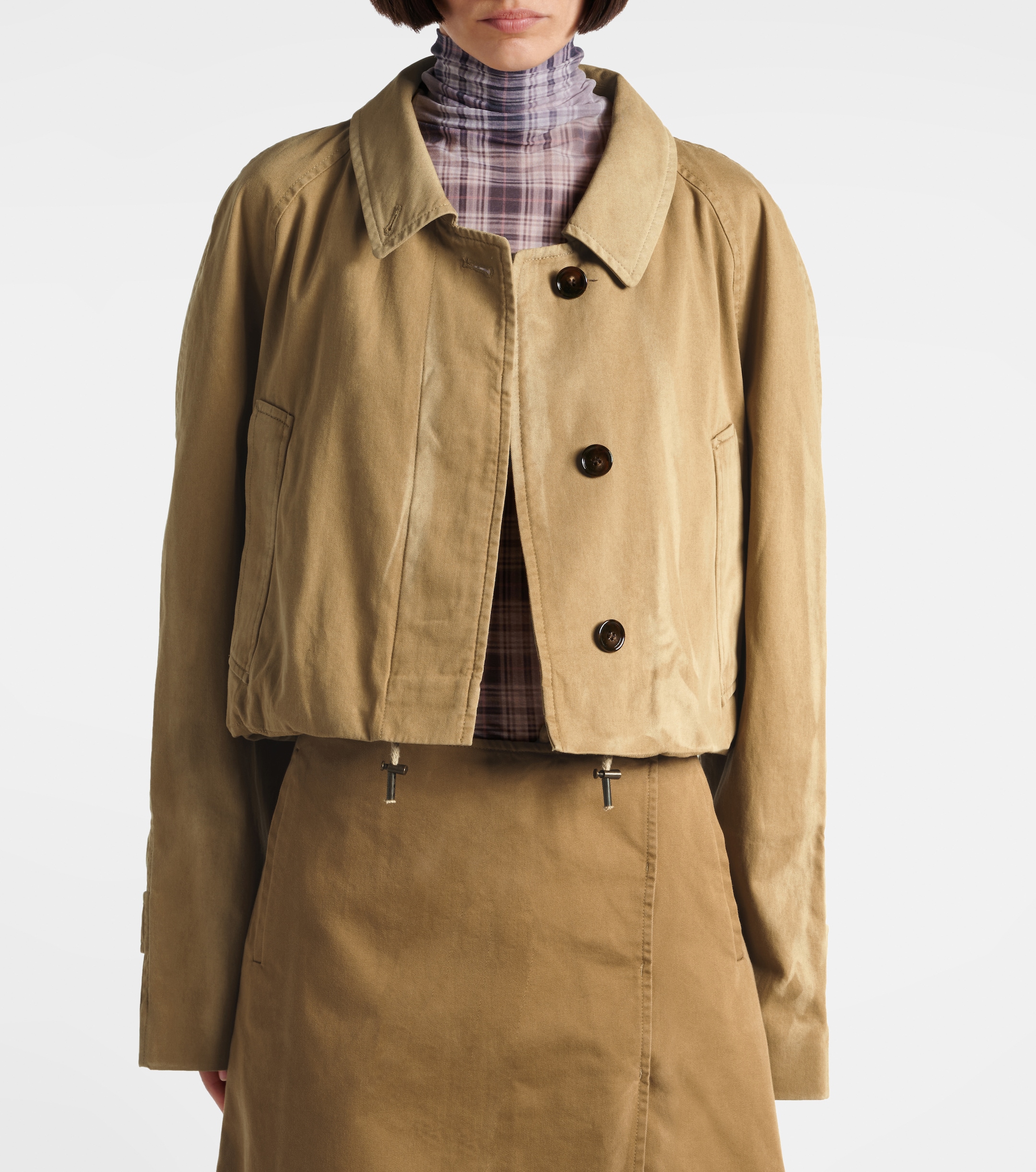 Acne Studios Cropped cotton jacket thumbnail