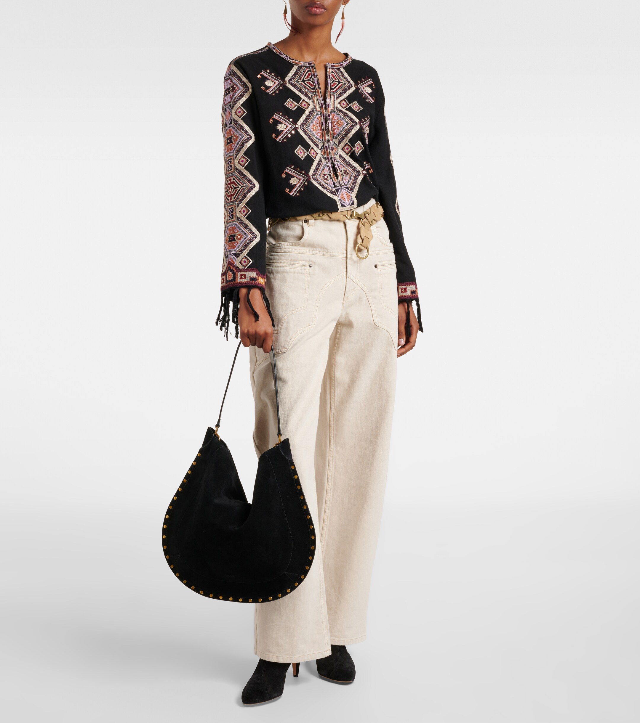 Isabel Marant Oskan Soft Medium suede shoulder bag