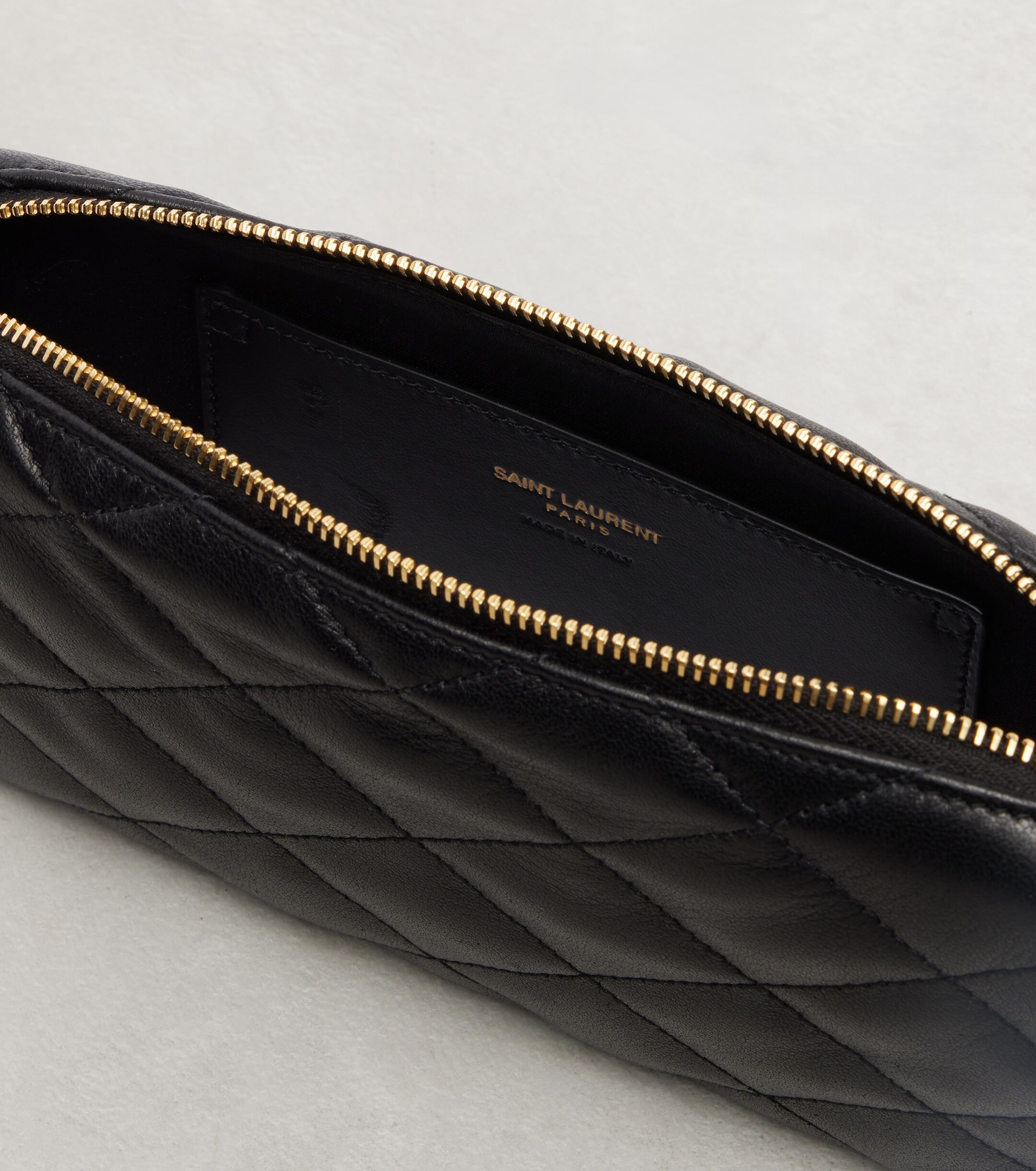 Saint Laurent Cassandre quilted leather clutch