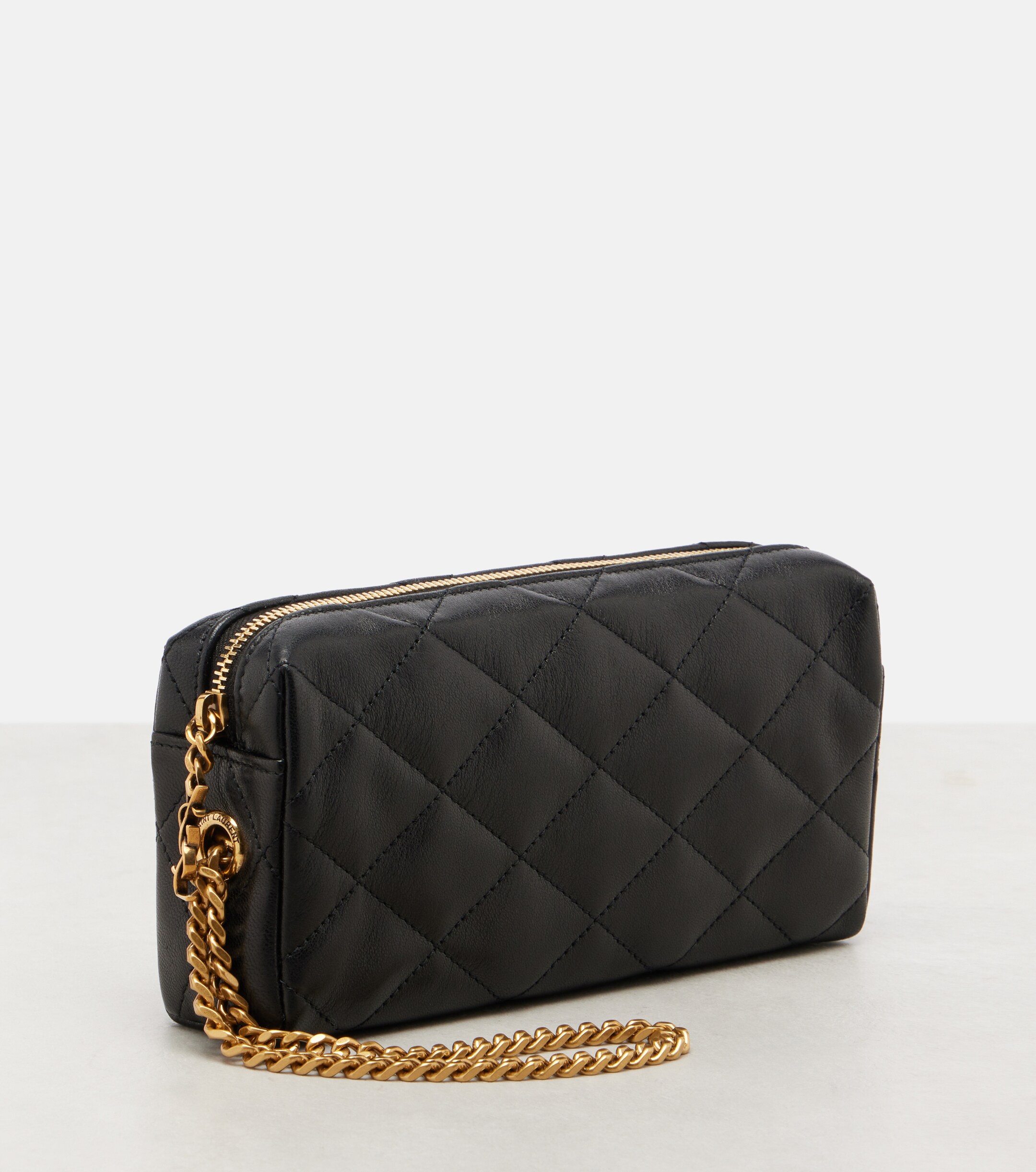 Saint Laurent Cassandre quilted leather clutch