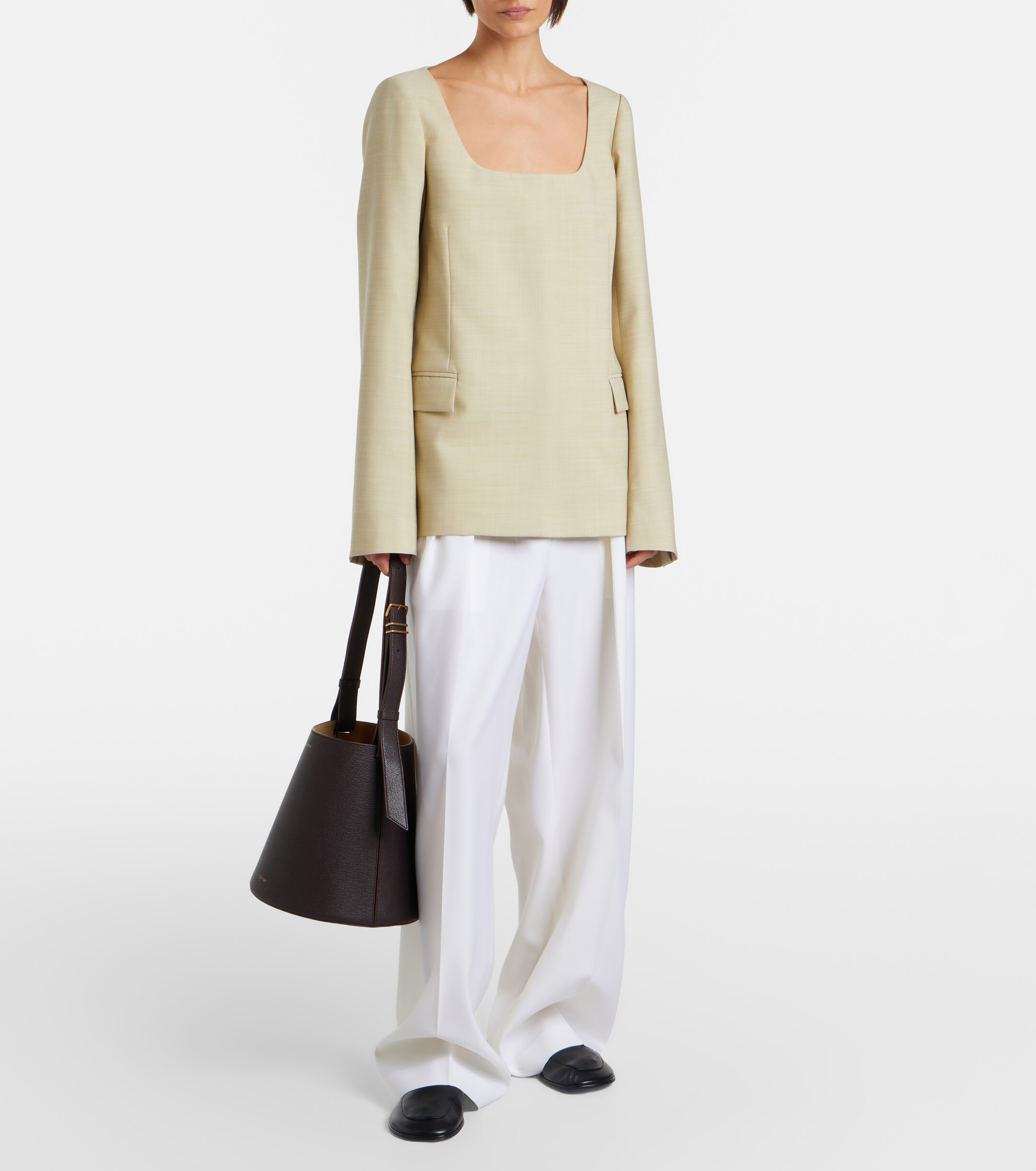 Calvin Klein Collection Orbita Small leather bucket bag