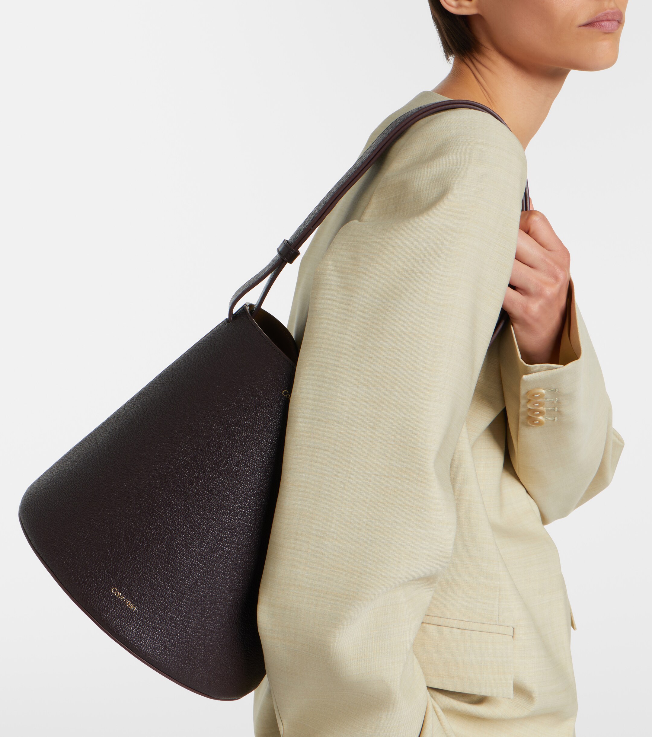 Calvin Klein Collection Orbita Small leather bucket bag