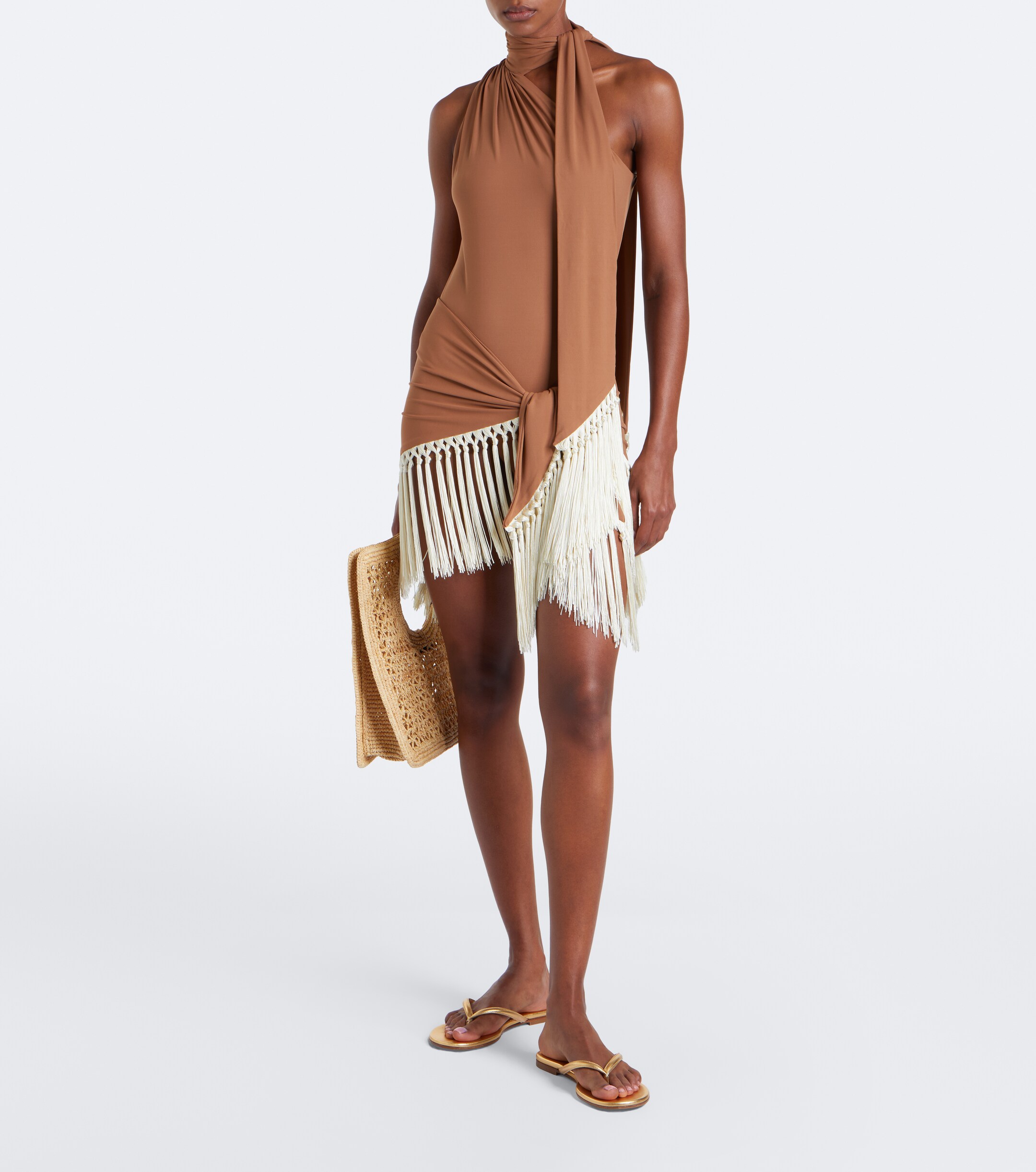 Taller Marmo Taller Marmo Siwa scarf-detail swimsuit and beach cover-up set