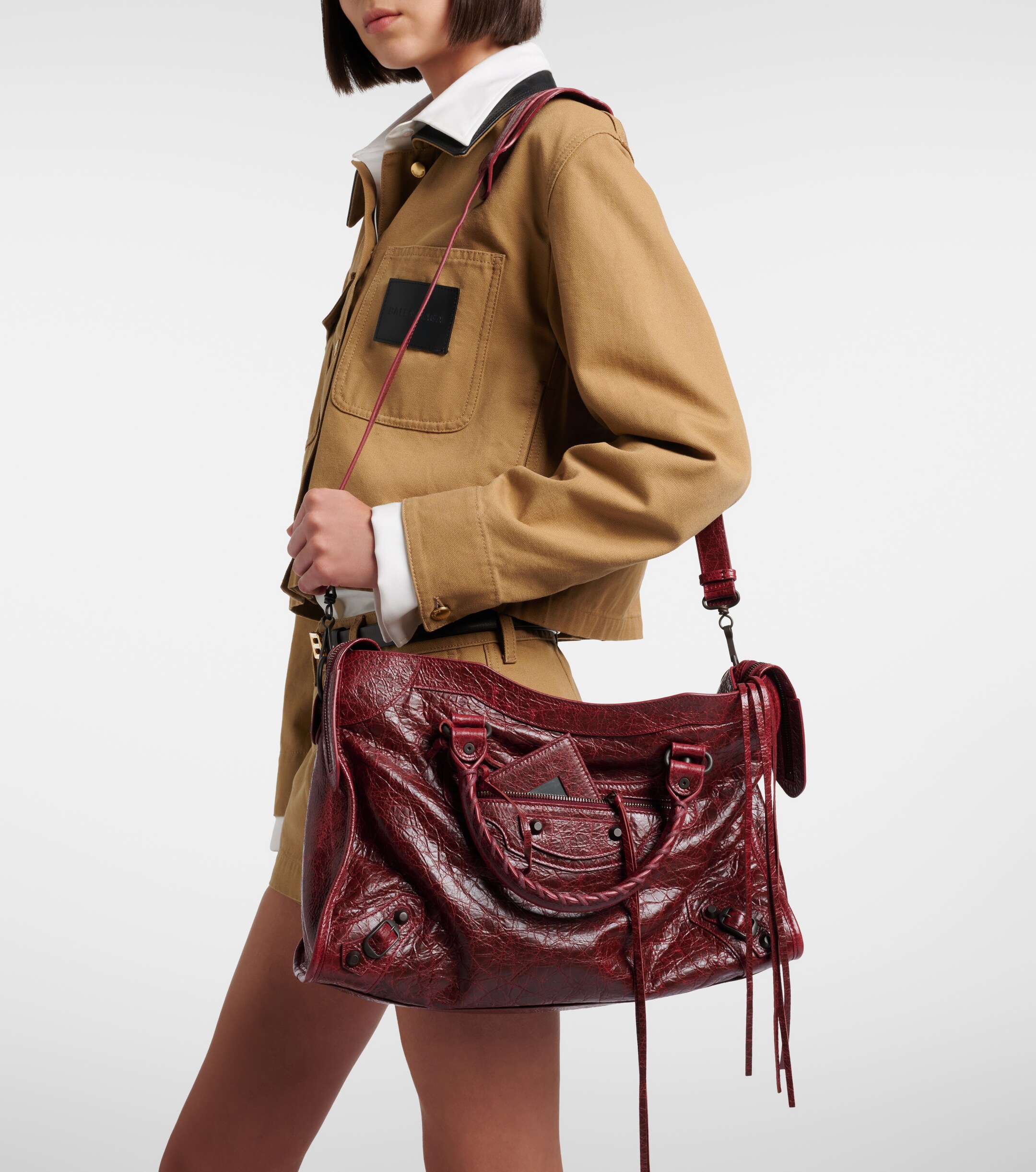 Balenciaga Le City Medium leather top-handle bag