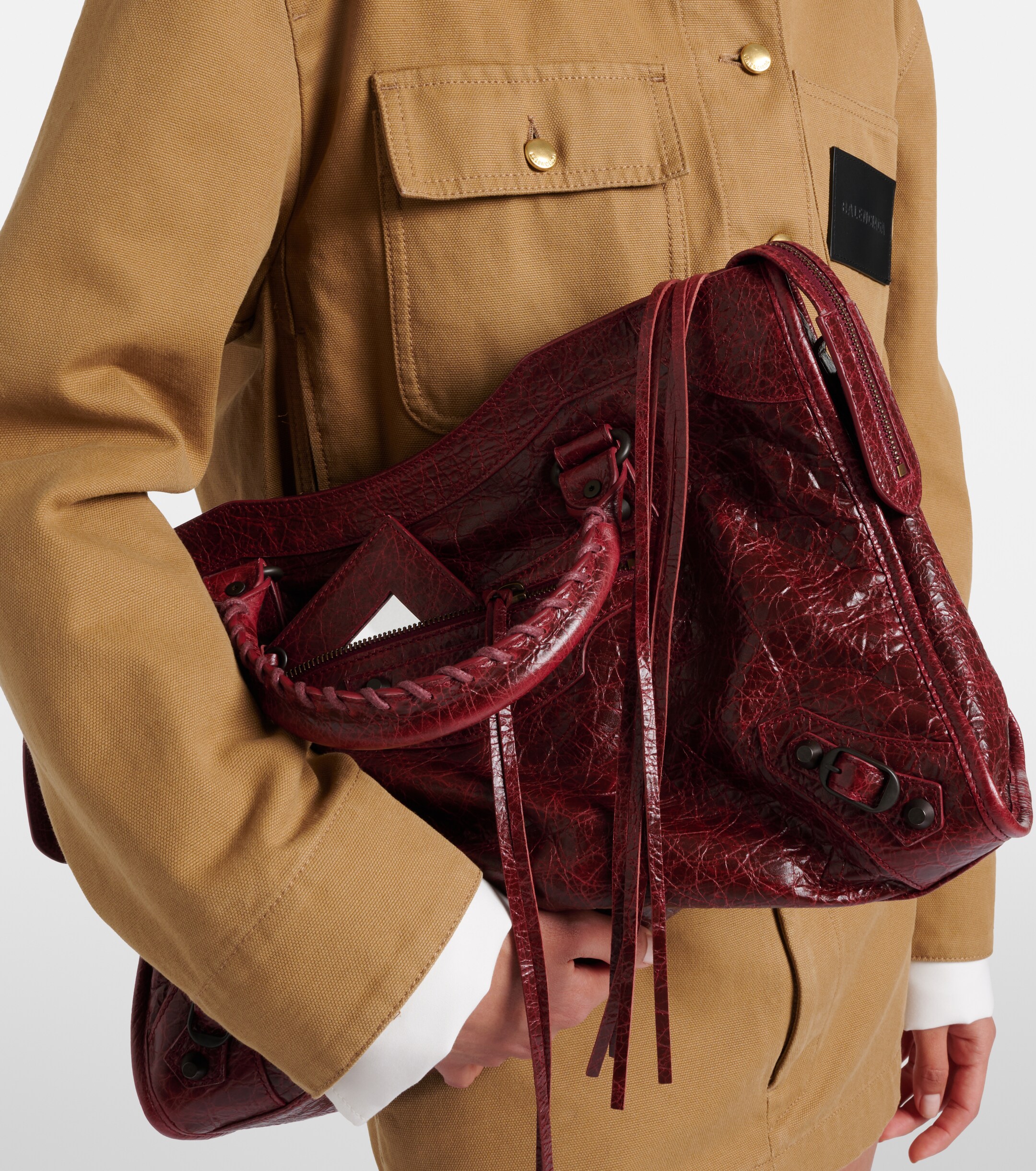 Balenciaga Le City Medium leather top-handle bag