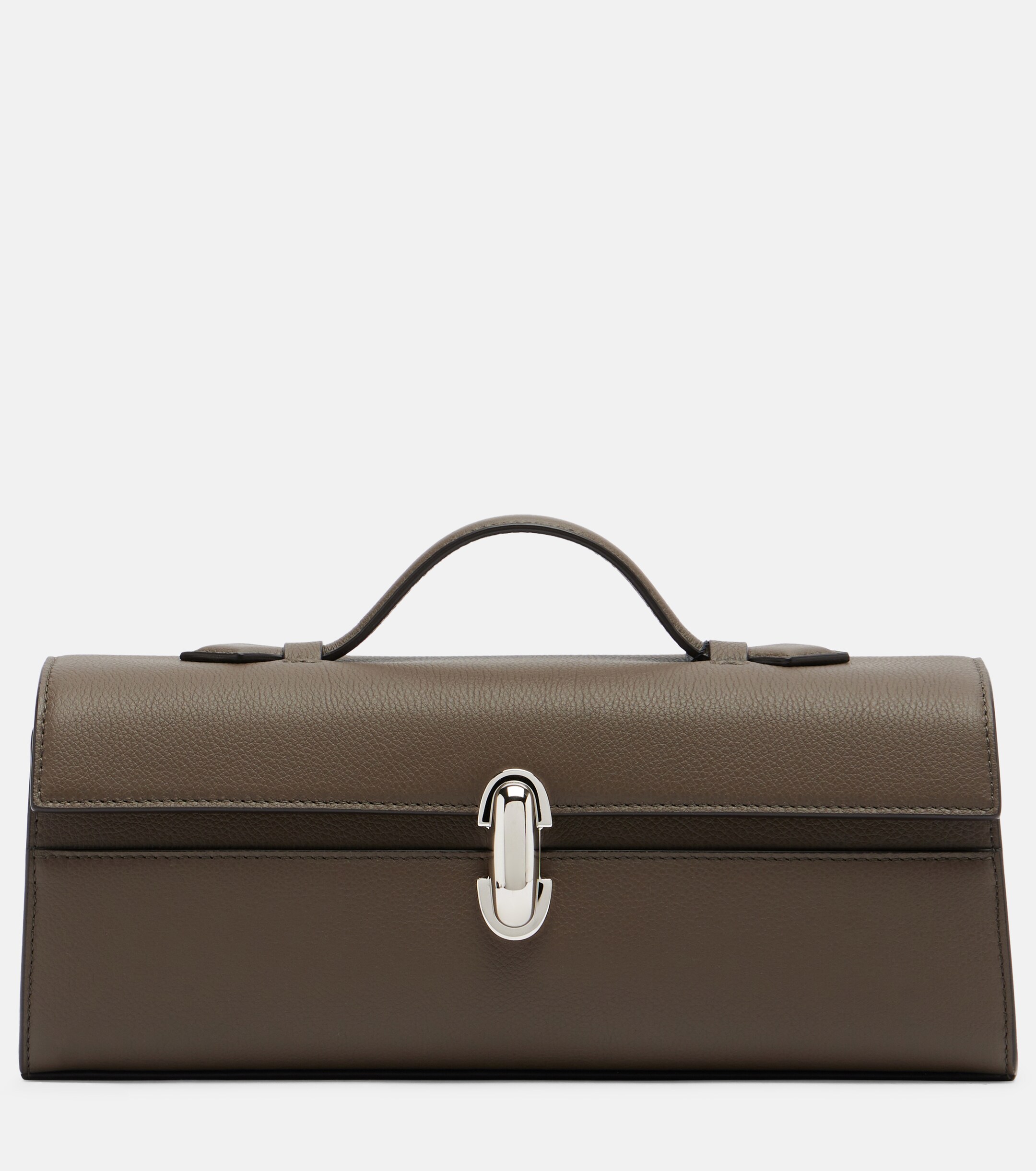 Savette Symmetry Slim leather top-handle bag