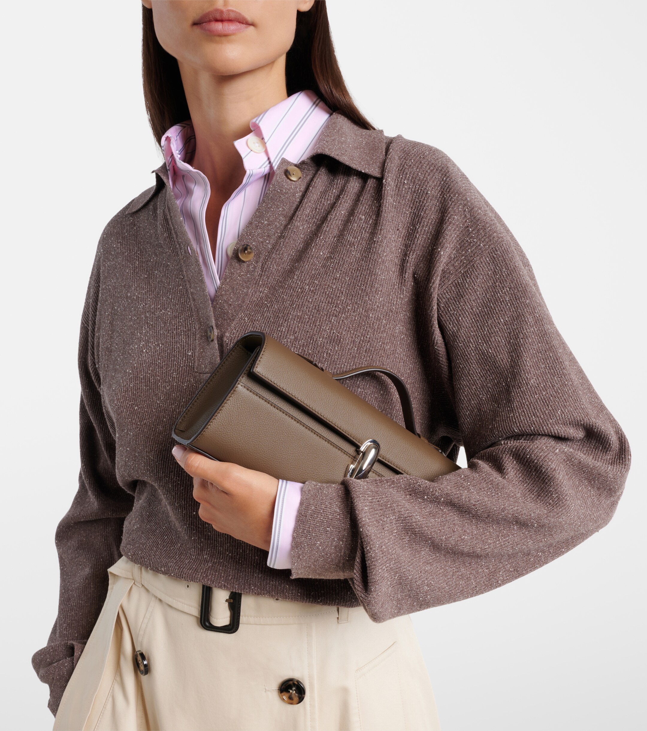 Savette Symmetry Slim leather top-handle bag thumbnail