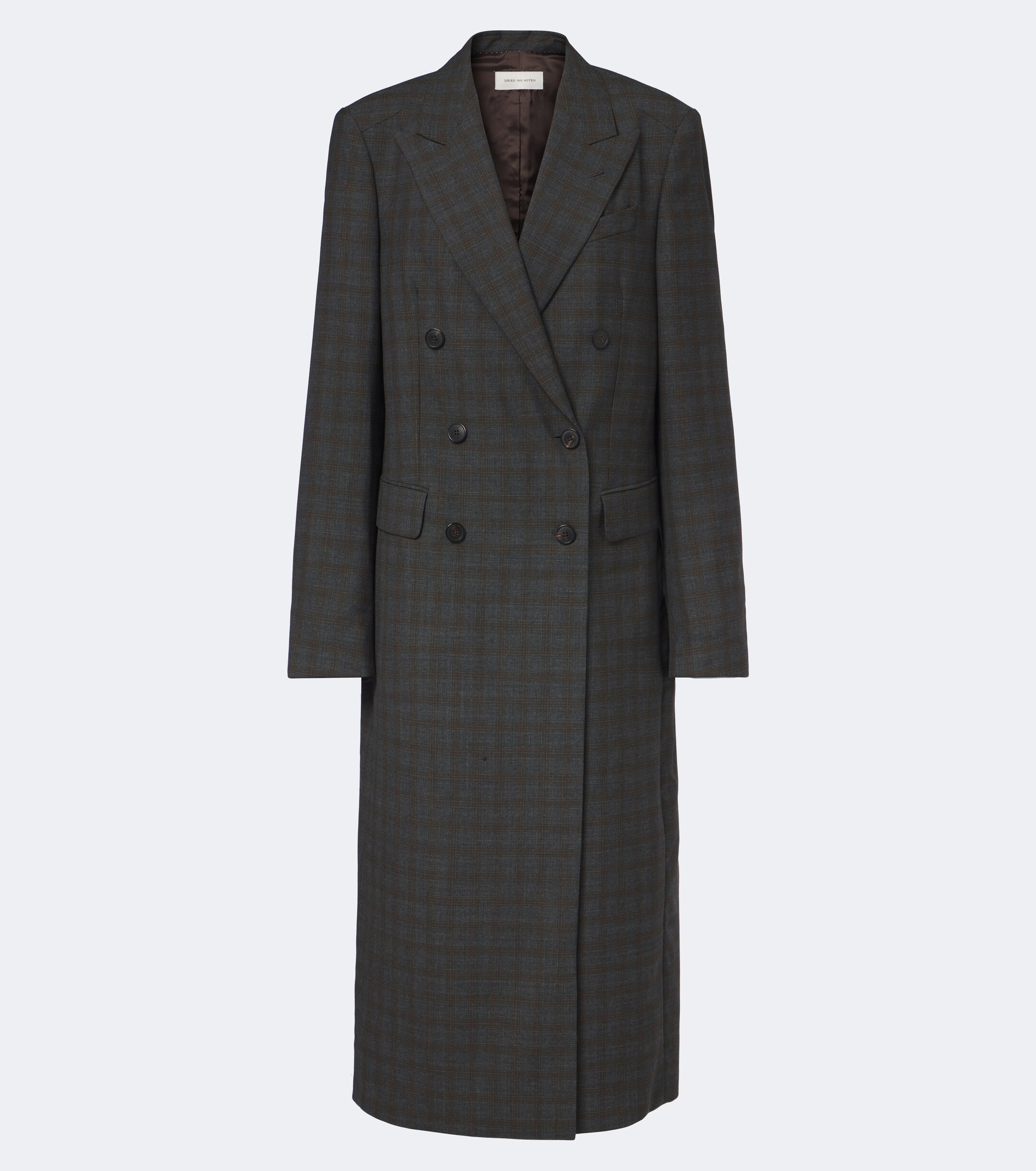 Dries Van Noten Dries Van Noten Checked double-breasted wool coat