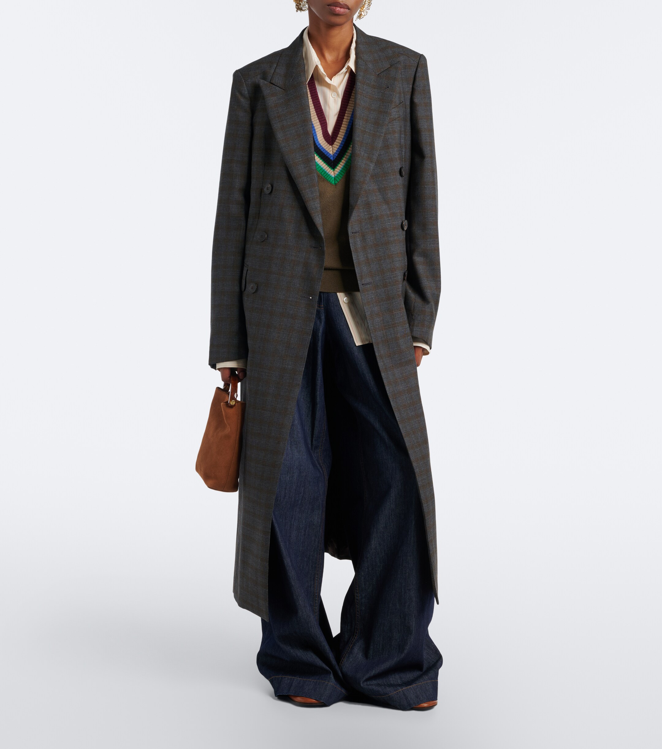 Dries Van Noten Dries Van Noten Checked double-breasted wool coat