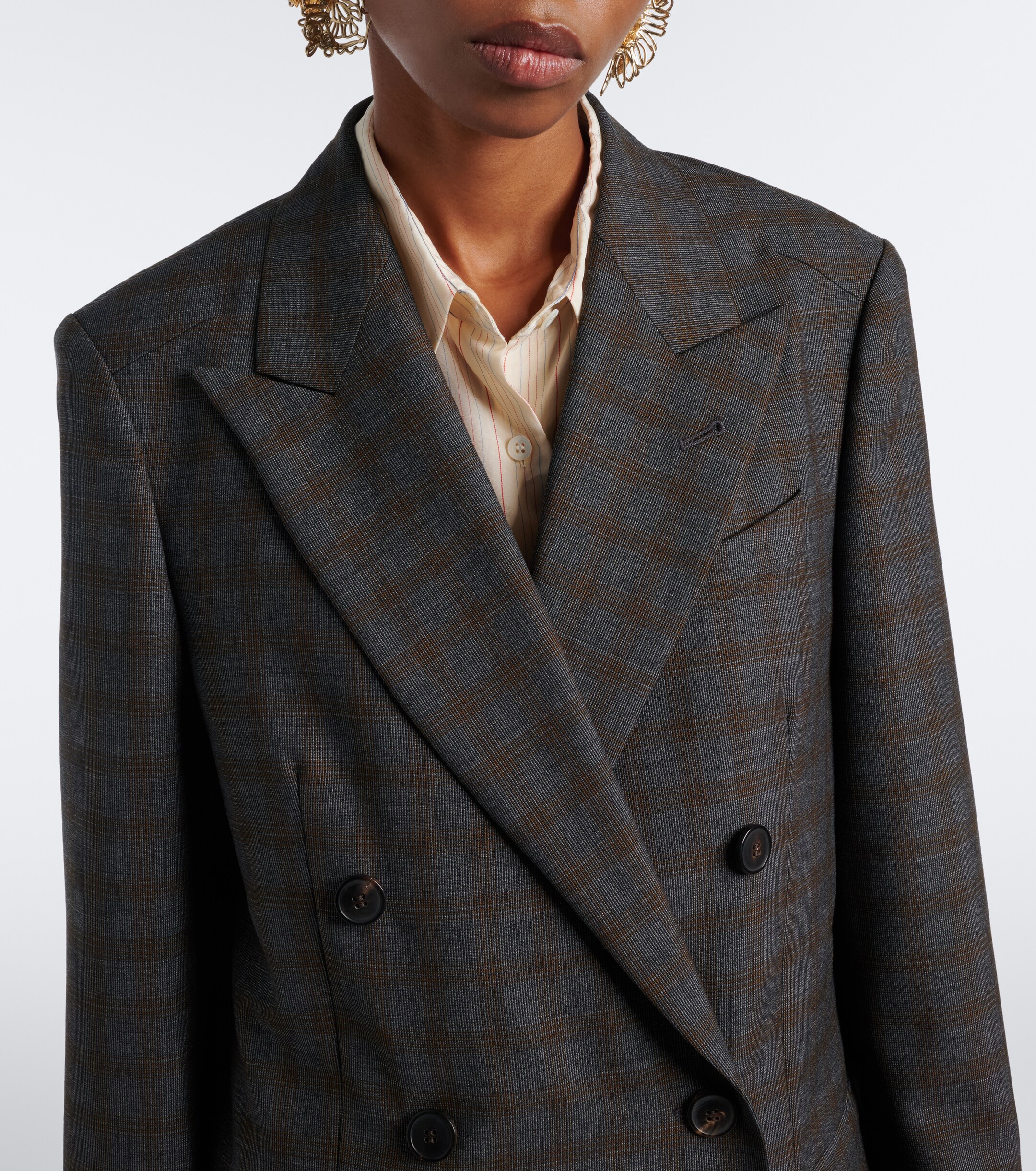 Dries Van Noten Dries Van Noten Checked double-breasted wool coat