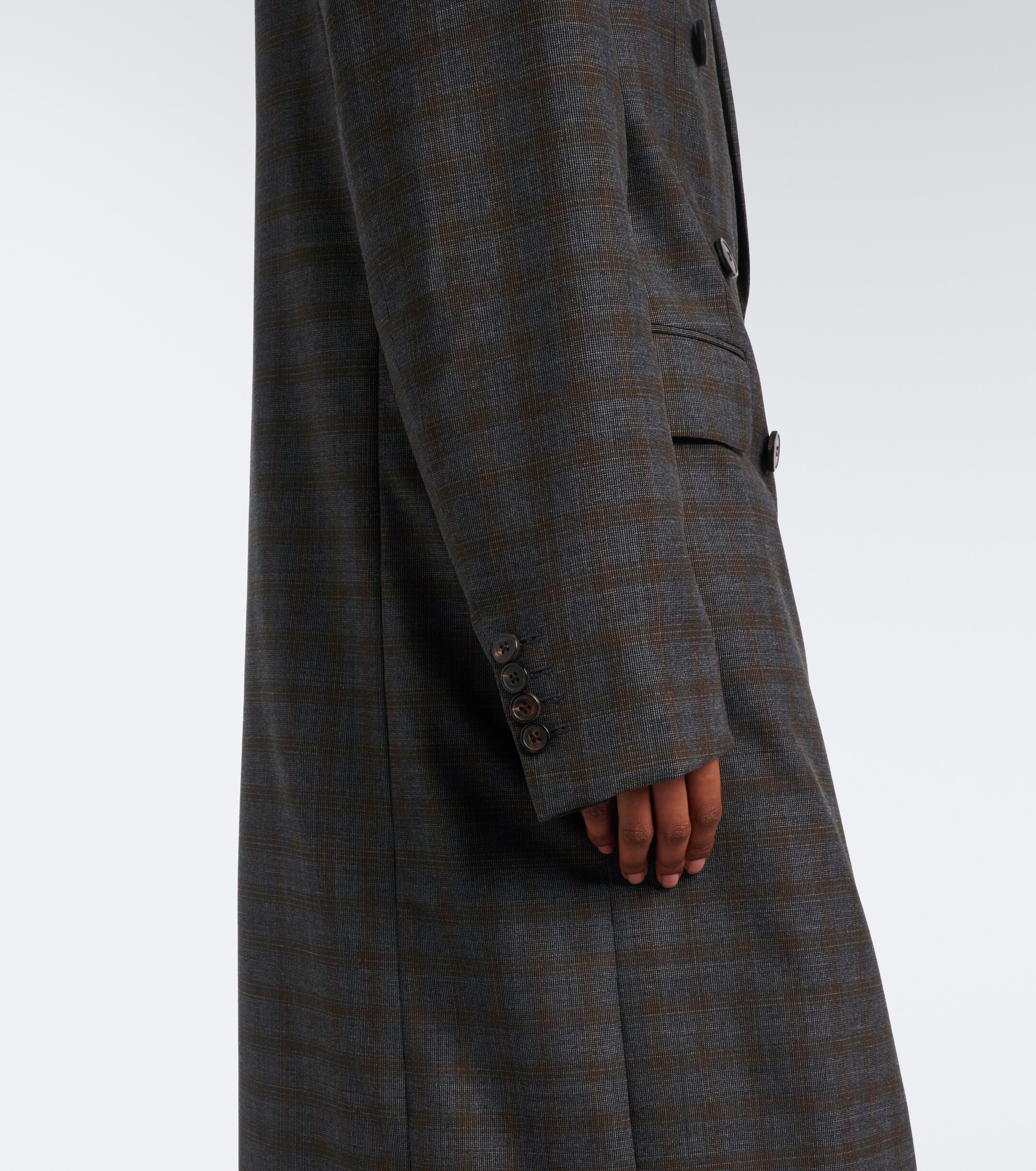 Dries Van Noten Dries Van Noten Checked double-breasted wool coat