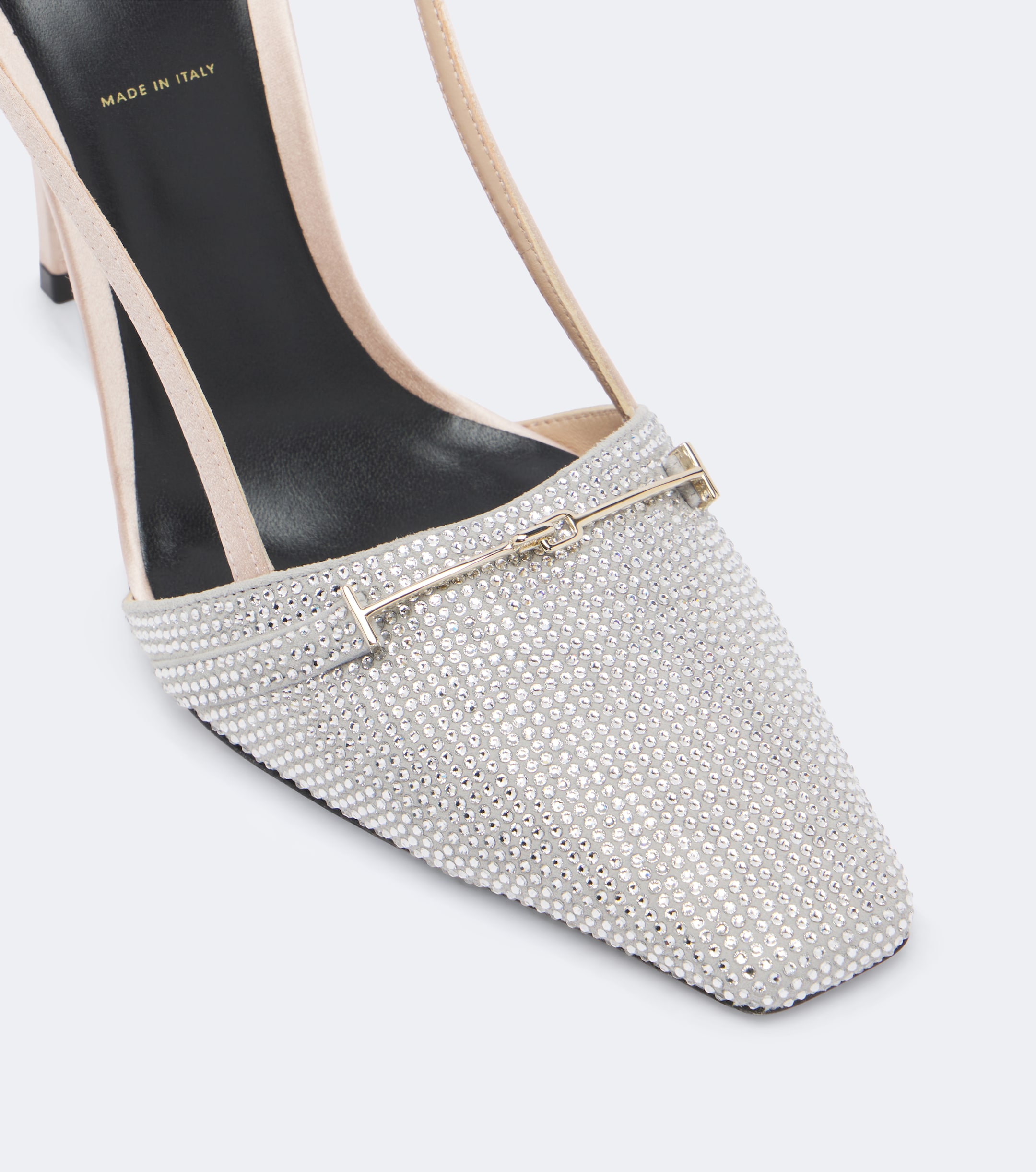 Tom Ford Tom Ford Arc embellished satin slingback pumps