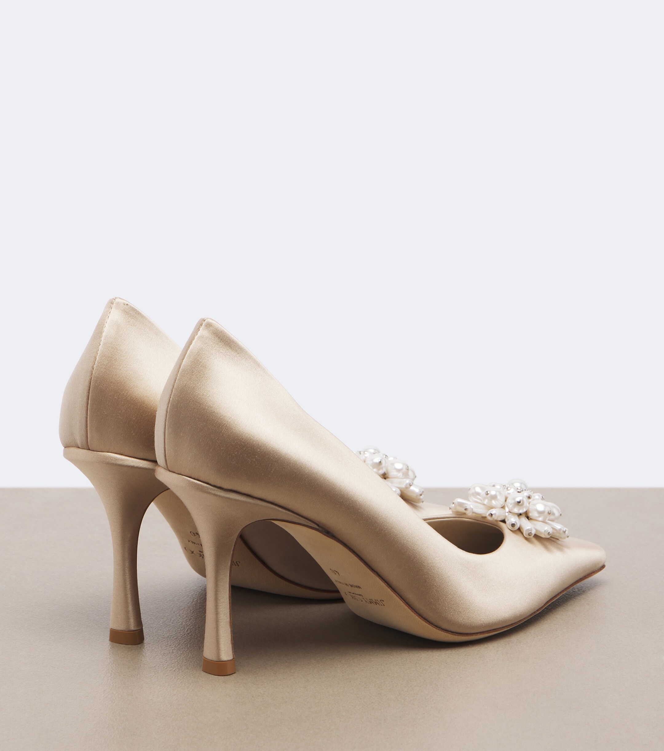 JIMMY CHOO Jimmy Choo Ines embellished satin pumps