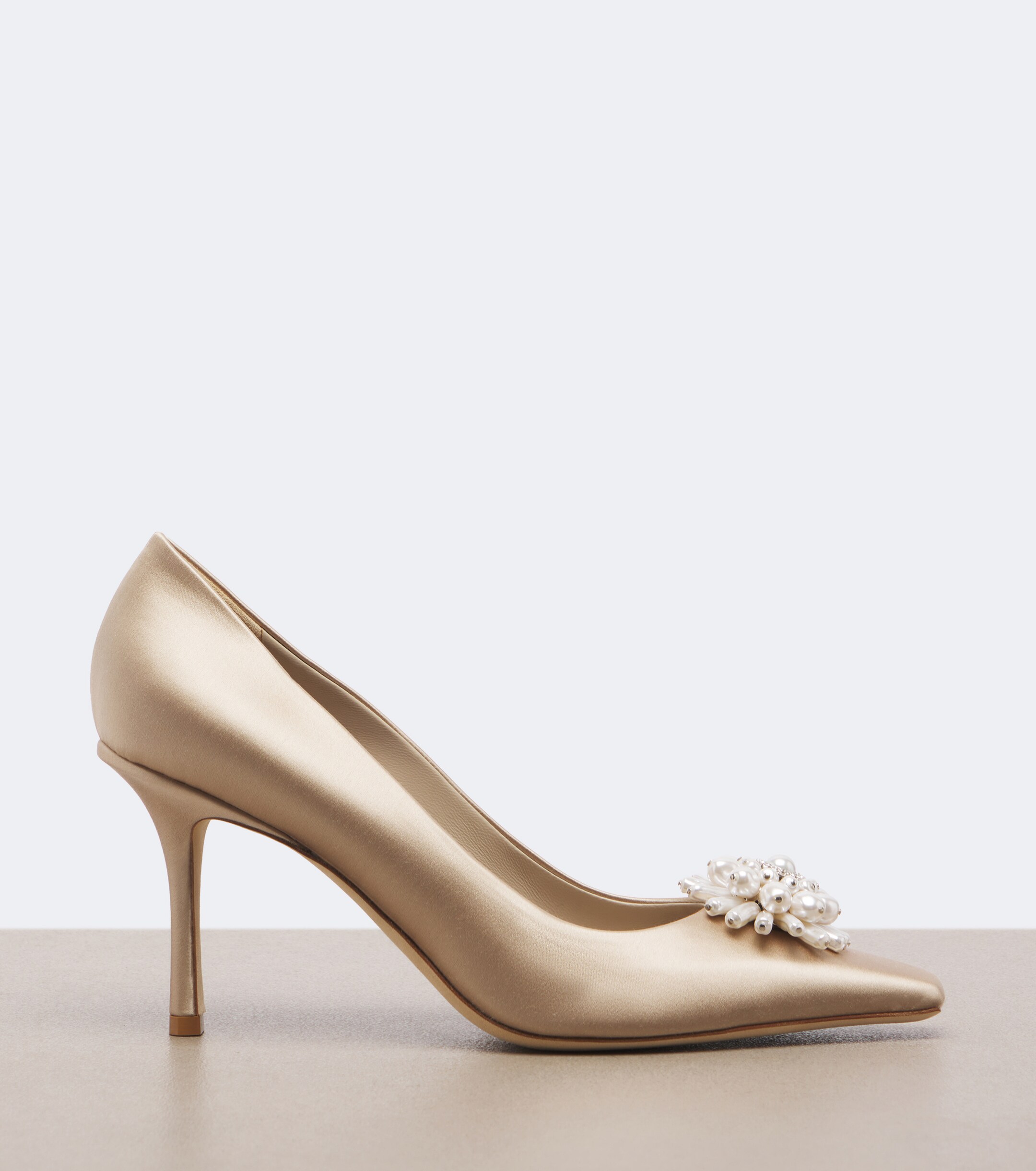JIMMY CHOO Jimmy Choo Ines embellished satin pumps